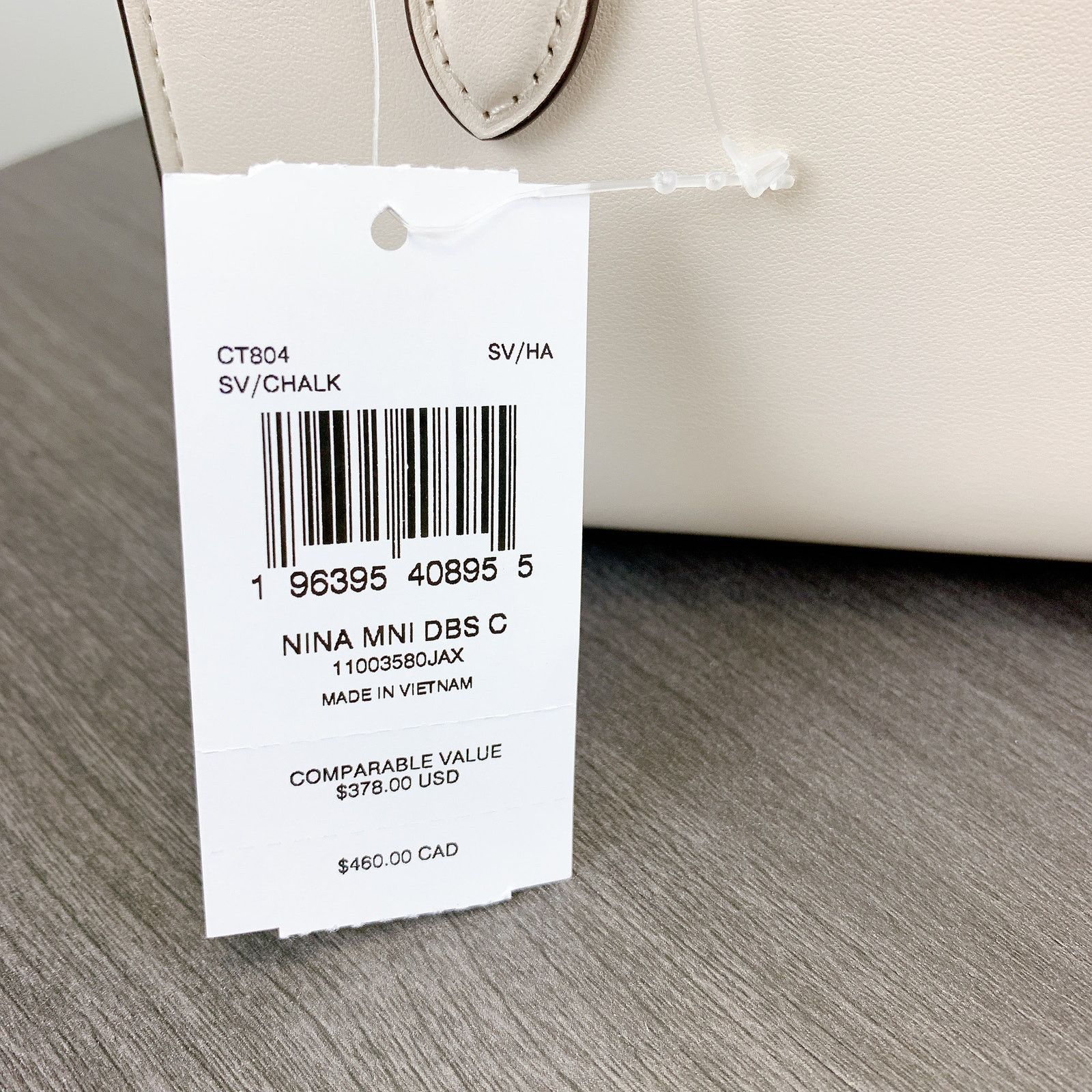 Coach Coach CT804 Nina Mini Tote Bag IN Chalk Size ONE SIZE - 9 Thumbnail