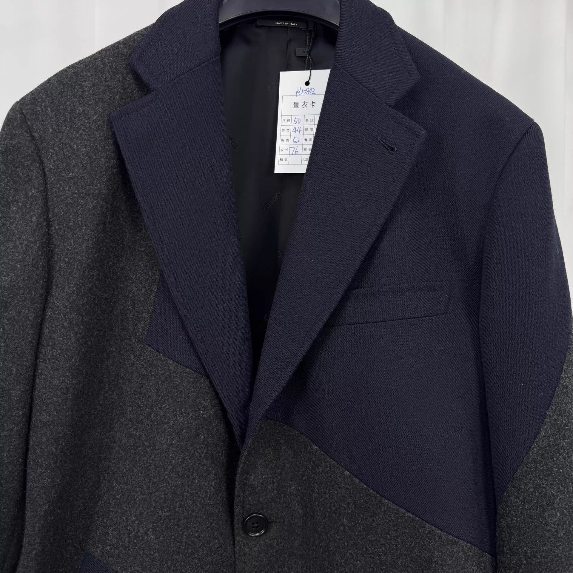 Hermes Hermes geometric wool colorblock blazer 50 99 Size 50R - 3 Thumbnail