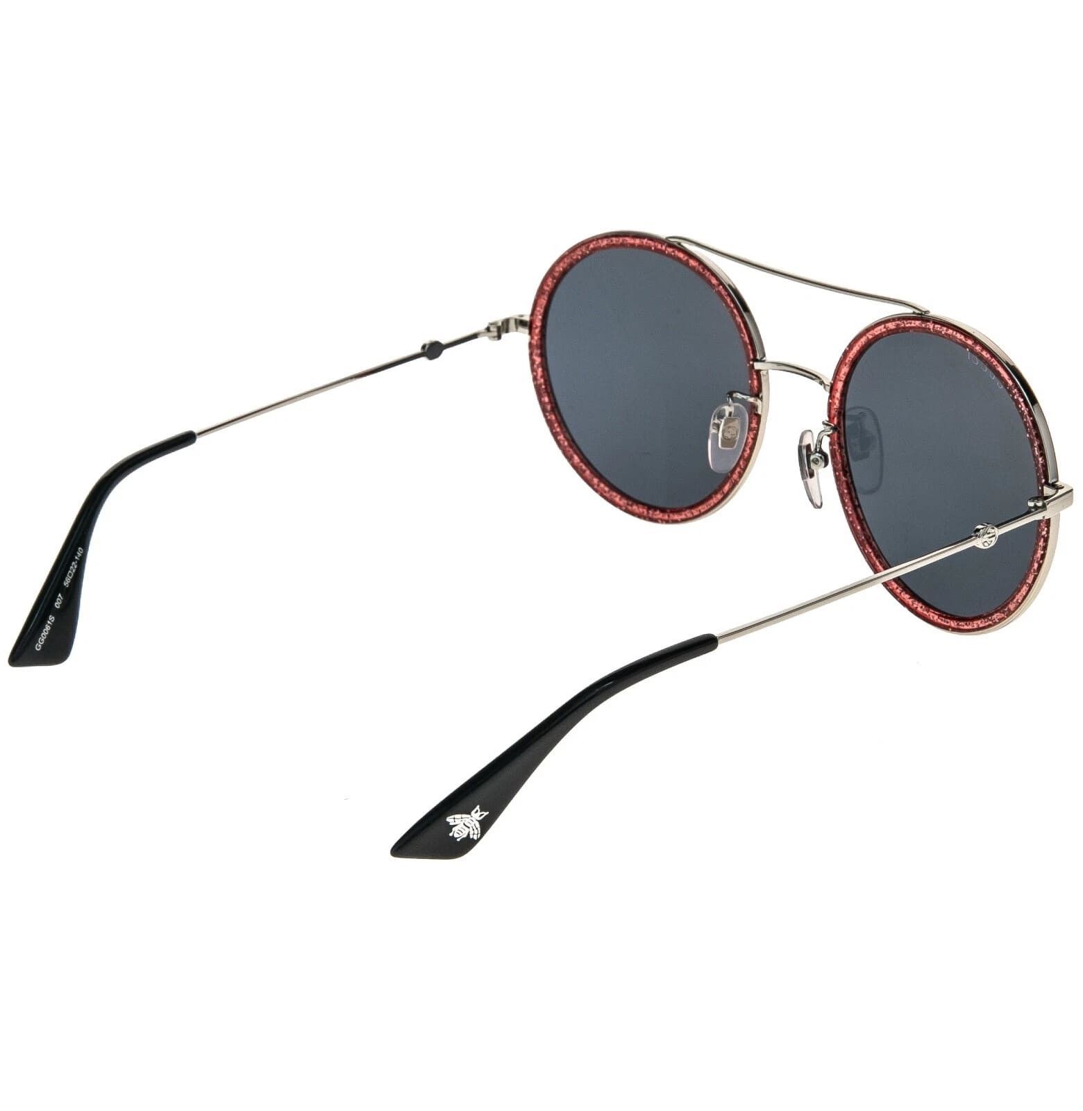 Gucci GUCCI GG0061S 0061 Silver Pink Round Metal Sunglass 007 Size ONE SIZE - 8 Thumbnail