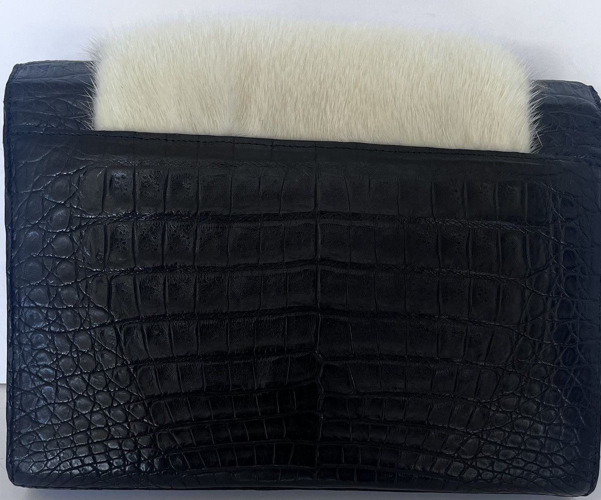 Nancy Gonzalez Nancy Gonzalez Black Crocodile Clutch Bag Size ONE SIZE - 7 Thumbnail
