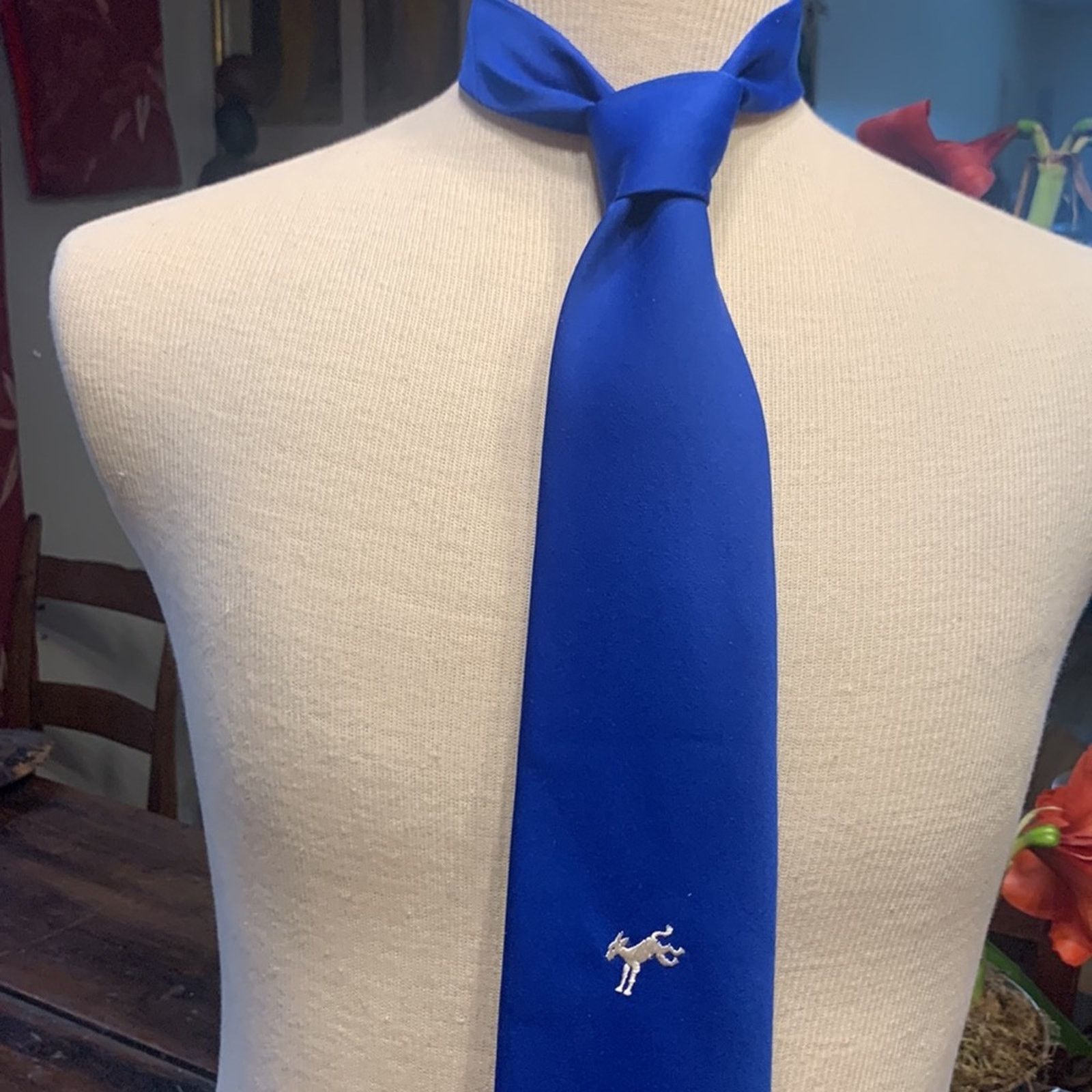 Vintage NWT unworn 70’s Democrat donkey blue necktie true vintage Size ONE SIZE - 3 Thumbnail