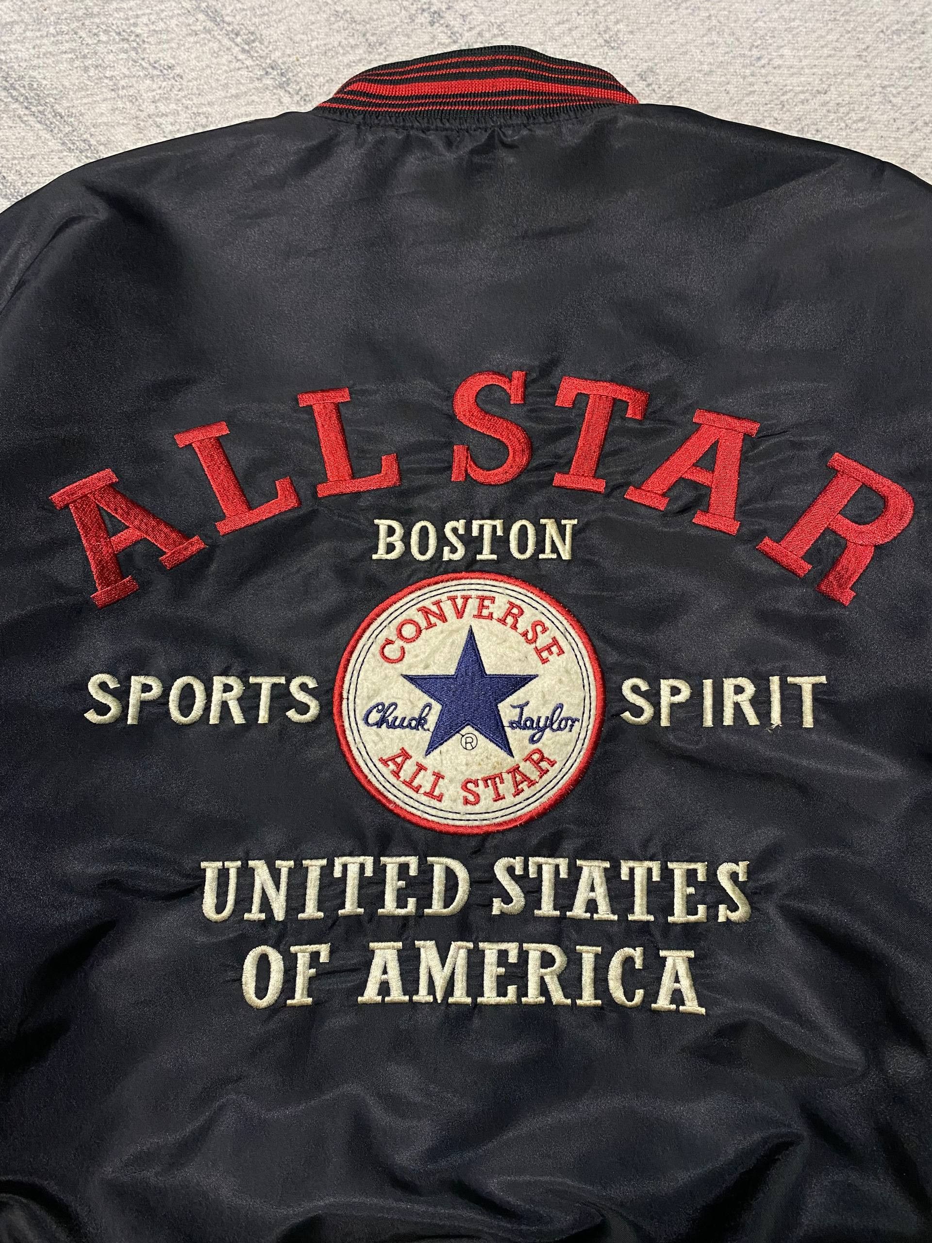 Converse Vtg Converse USA Boston Embroidered Big Logo Bomber Jacket Size US L / EU 52-54 / 3 - 6 Thumbnail