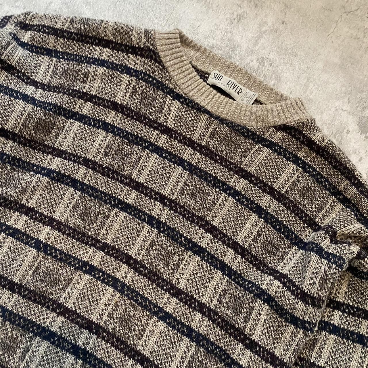 Other Tan and Black striped vintage sweater knitwear Size US L / EU 52-54 / 3 - 2 Thumbnail
