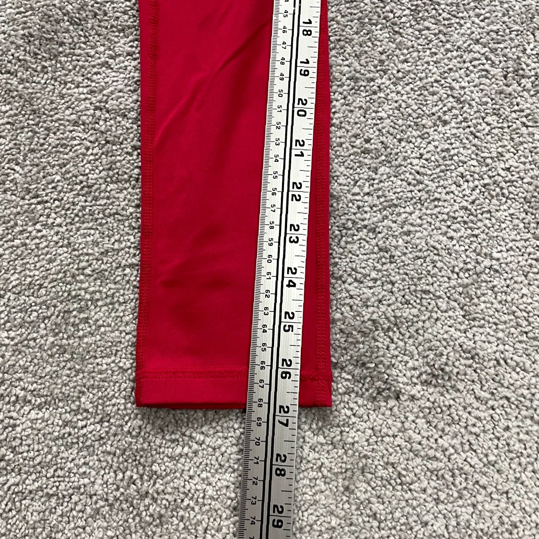 Vintage VINTAGE Queenieke Active Compression Leggings Womens XS Red Mid Rise Athletic Stretch Knitted 22x27 Womens Size 26" / US 2 / IT 38 - 7 Thumbnail