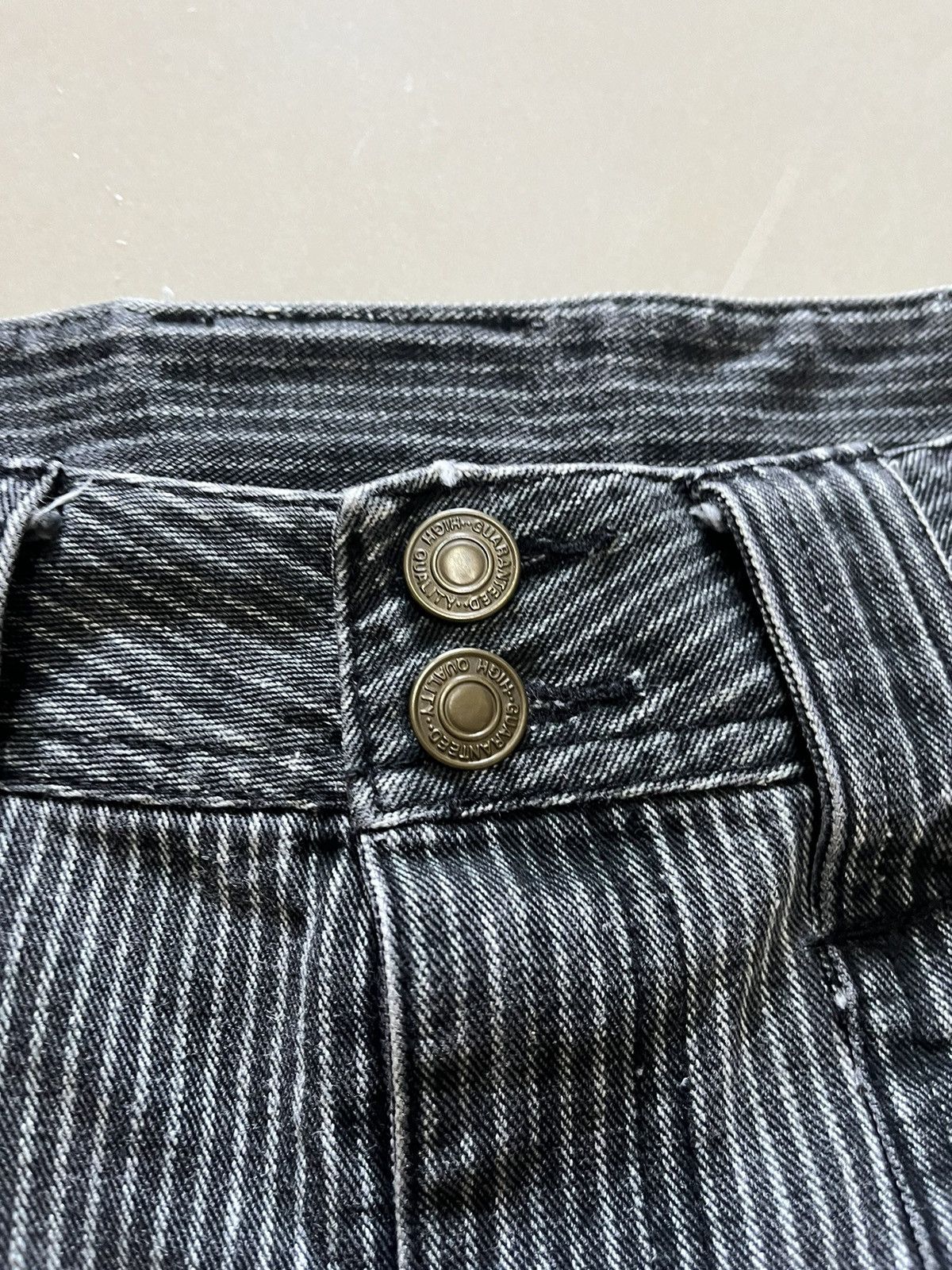 Tornado Mart Black stripe Flared low rise multi pocket wideleg Size US 28 / EU 44 - 4 Thumbnail