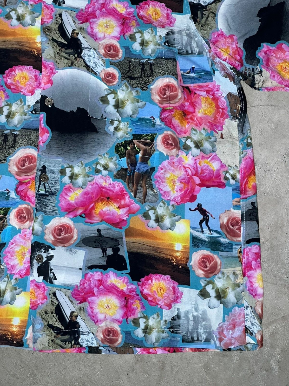 Chrome Hearts Chrome Hearts Silk Photo Graphic Button Up Shirt Size US XXL / EU 58 / 5 - 6 Thumbnail