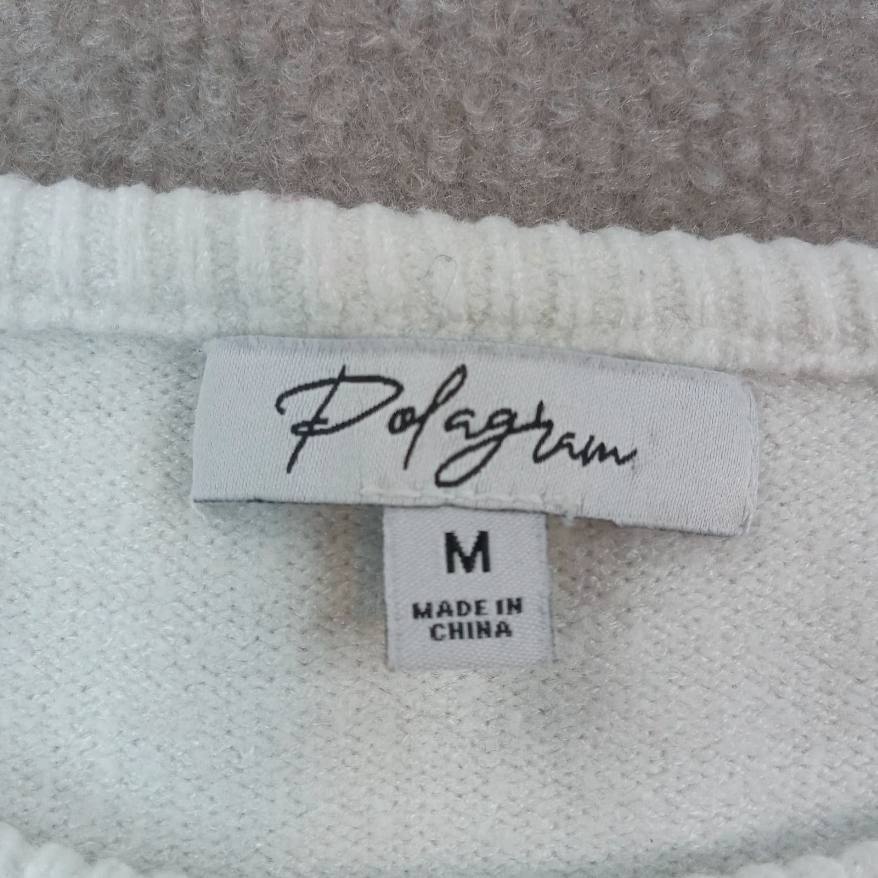 Vintage Polagram Women Crew Neck Sweater Medium White Polka Dot Pullover Size M / US 6-8 / IT 42-44 - 5 Thumbnail