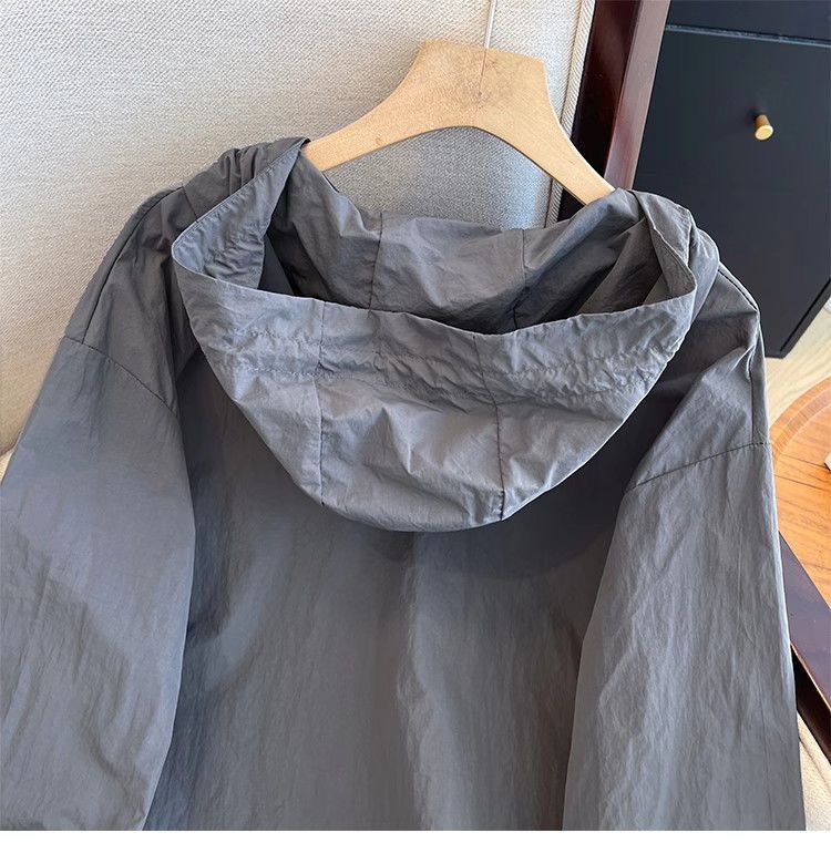 Other Grey Lightweight Hooded Windbreaker Jacket Size US M / EU 48-50 / 2 - 3 Thumbnail