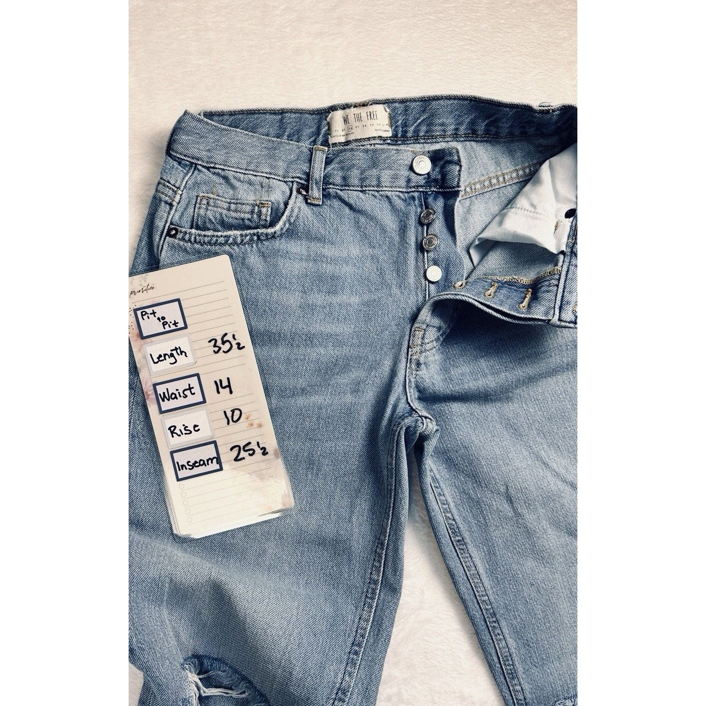 Free People We The Free By. Free People Ripped Jeans Womens 26 Blue Stra Size 26" / US 2 / IT 38 - 8 Thumbnail