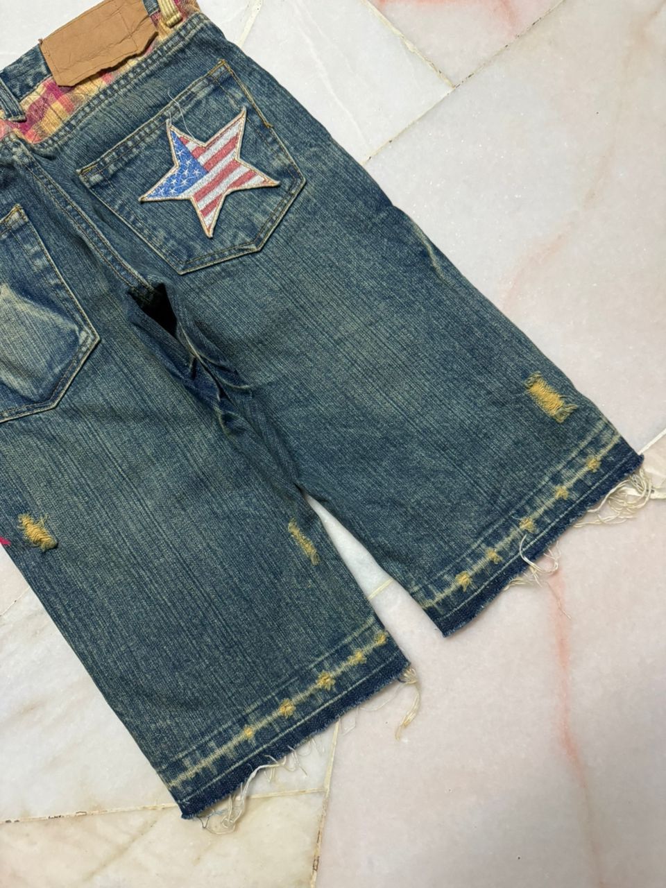 Vintage 💥Insane💥Vintage Japanese Grunge Short ClawMark Distress Size US 30 / EU 46 - 19 Thumbnail