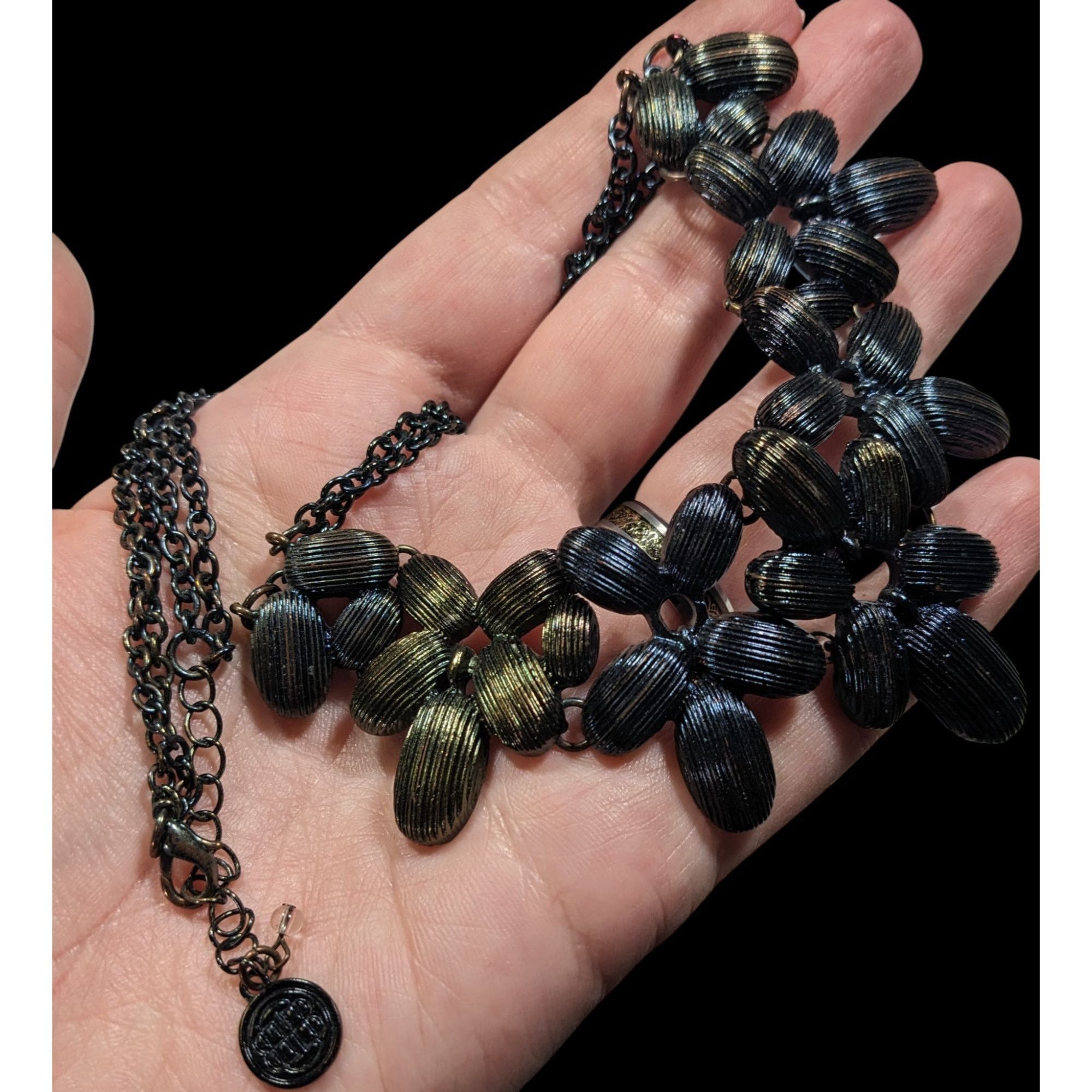 Other Vintage Dana Buchman Oil Slick Floral Wire Necklace Size ONE SIZE - 3 Thumbnail