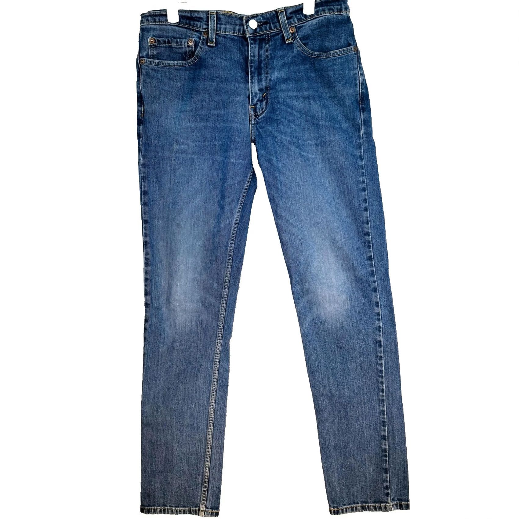 Levi's Levi's 511 Jeans Mens 32x32 Blue Medium Wash Slim Straight Leg Denim Zip Fly Size US 32 / EU 48 - 5 Thumbnail