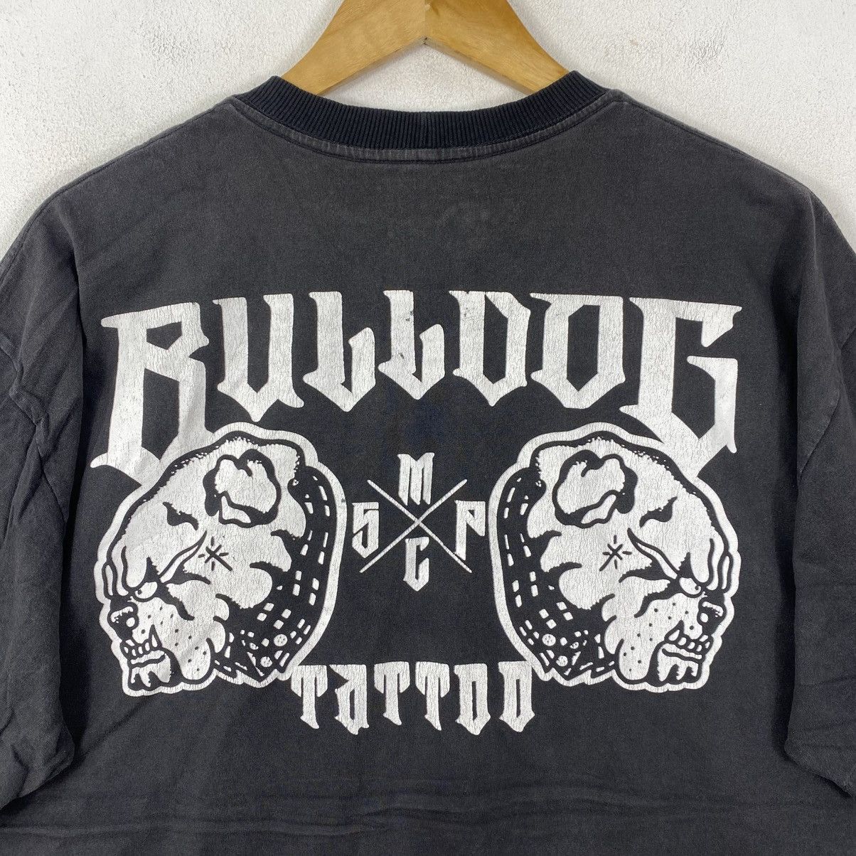 Vintage Bulldog Tattoo Shop Graphic Tee Black Size GG Large XL Size US XL / EU 56 / 4 - 3 Thumbnail