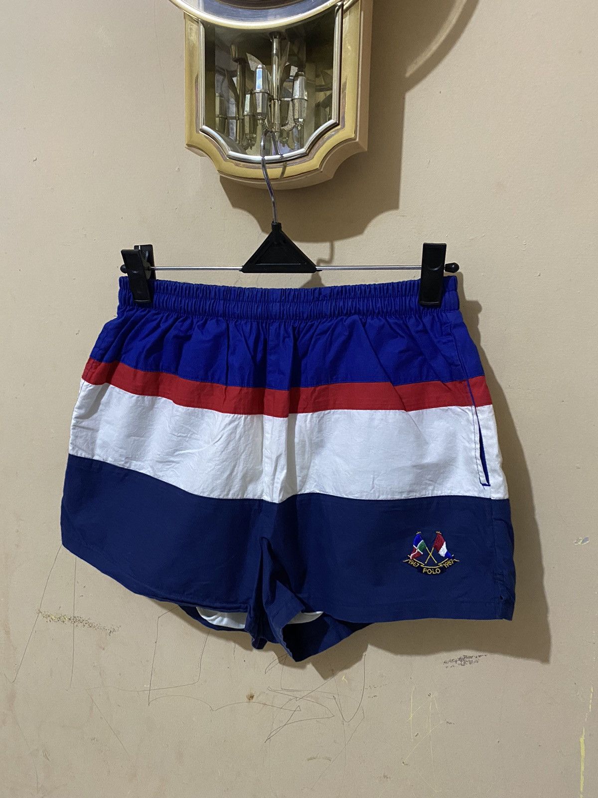Lo Life × Polo Ralph Lauren × Ralph Lauren OG 90s Polo Cross Flags Ralph Lauren Short Pants Size US 28 / EU 44 - 2 Thumbnail