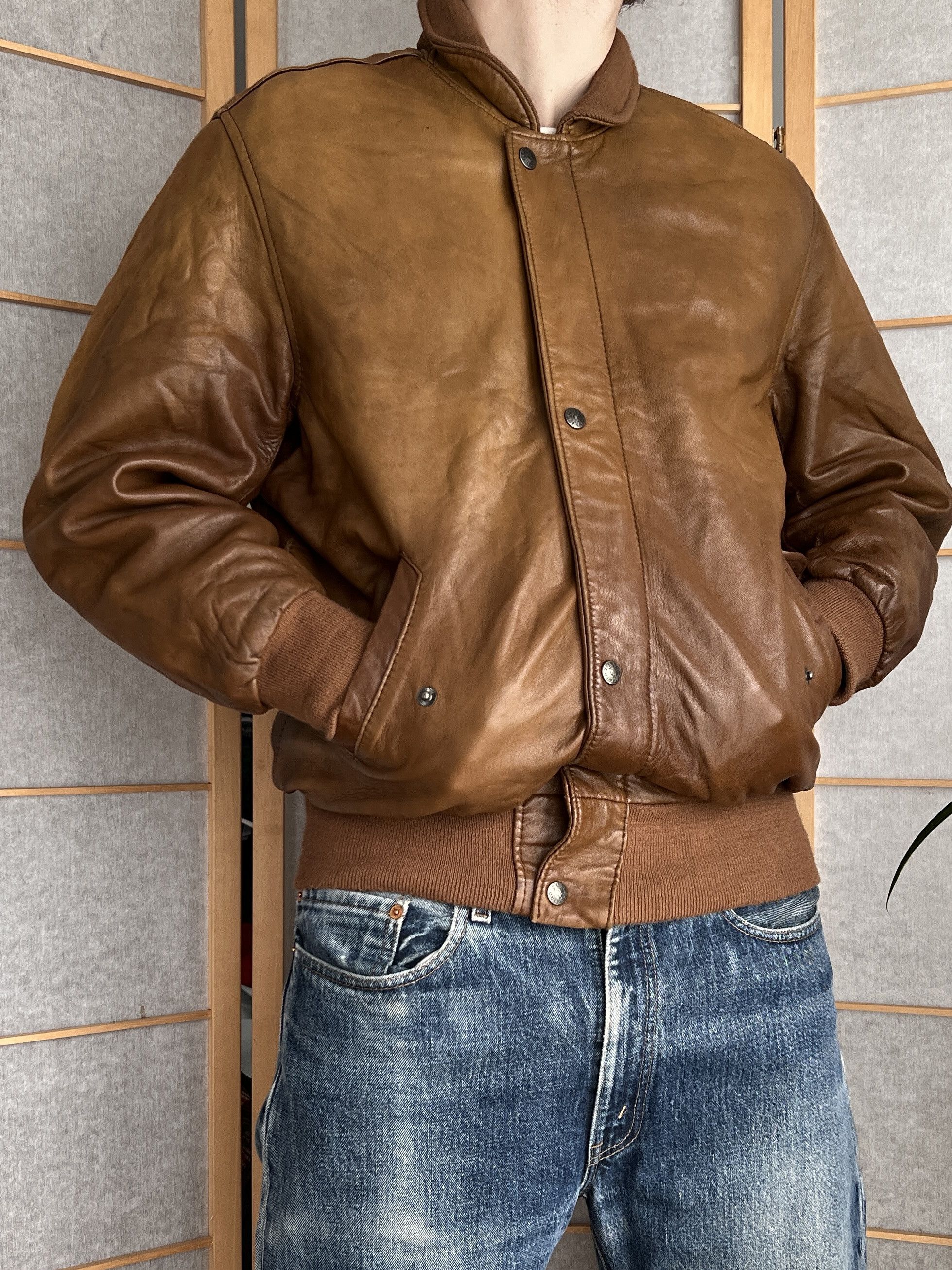 Hysteric Glamour Crazy vintage 90s lambskin leather bomber jacket opium japan Size US S / EU 44-46 / 1 - 1 Thumbnail