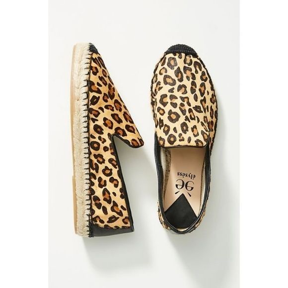 Anthropologie Elysess Leopard Print Espadrille Flats Size US 7 / IT 37 - 1 Thumbnail