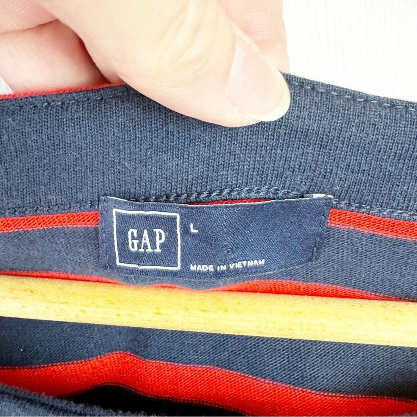 Gap Gap Navy & Red Mixed Stripe Breton Tee Shirt Womens Large Size L / US 10 / IT 46 - 2 Thumbnail