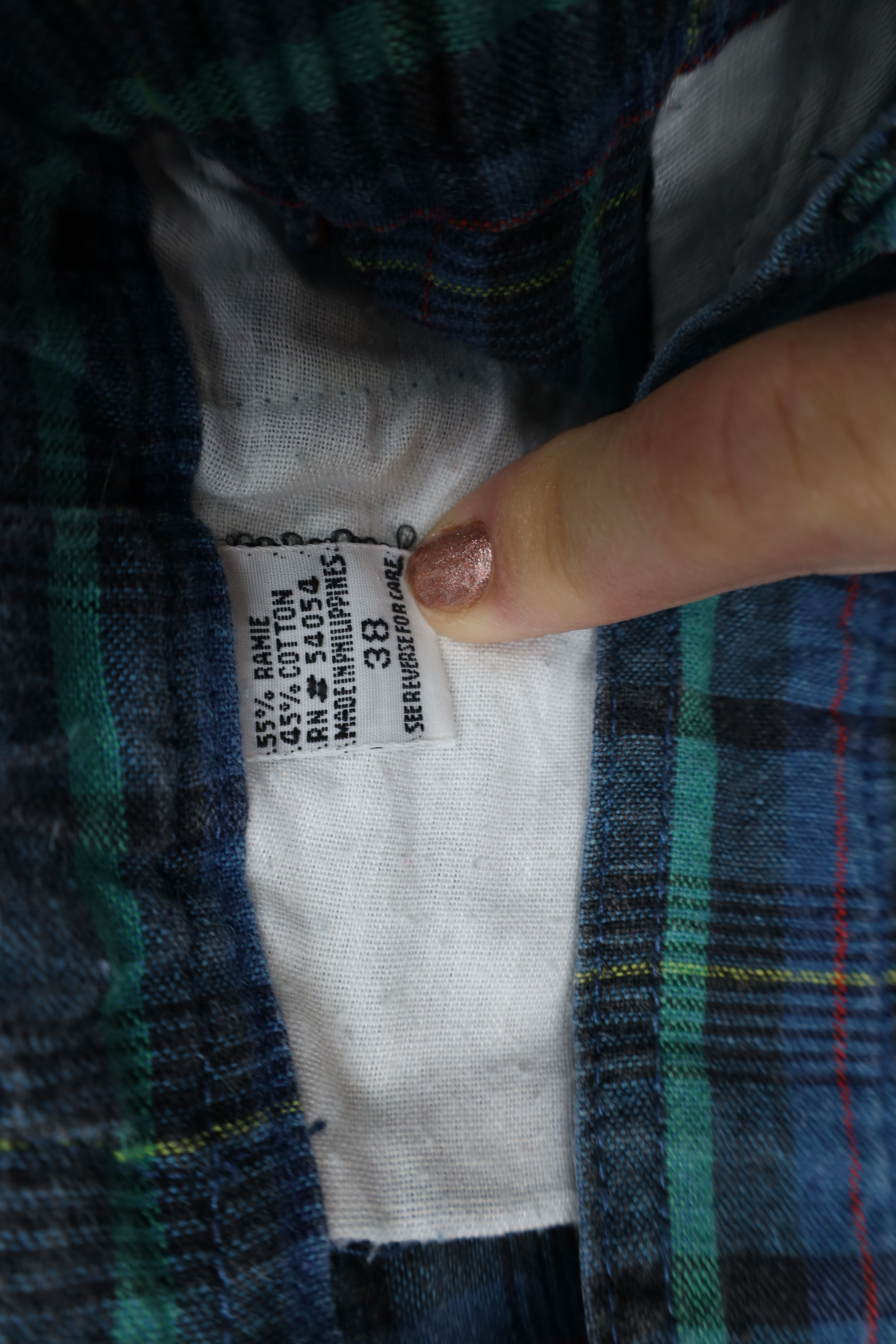 Vintage Vintage 90s Streetwear Madras Plaid Above Knee Chino Shorts Size US 38 / EU 54 - 7 Thumbnail