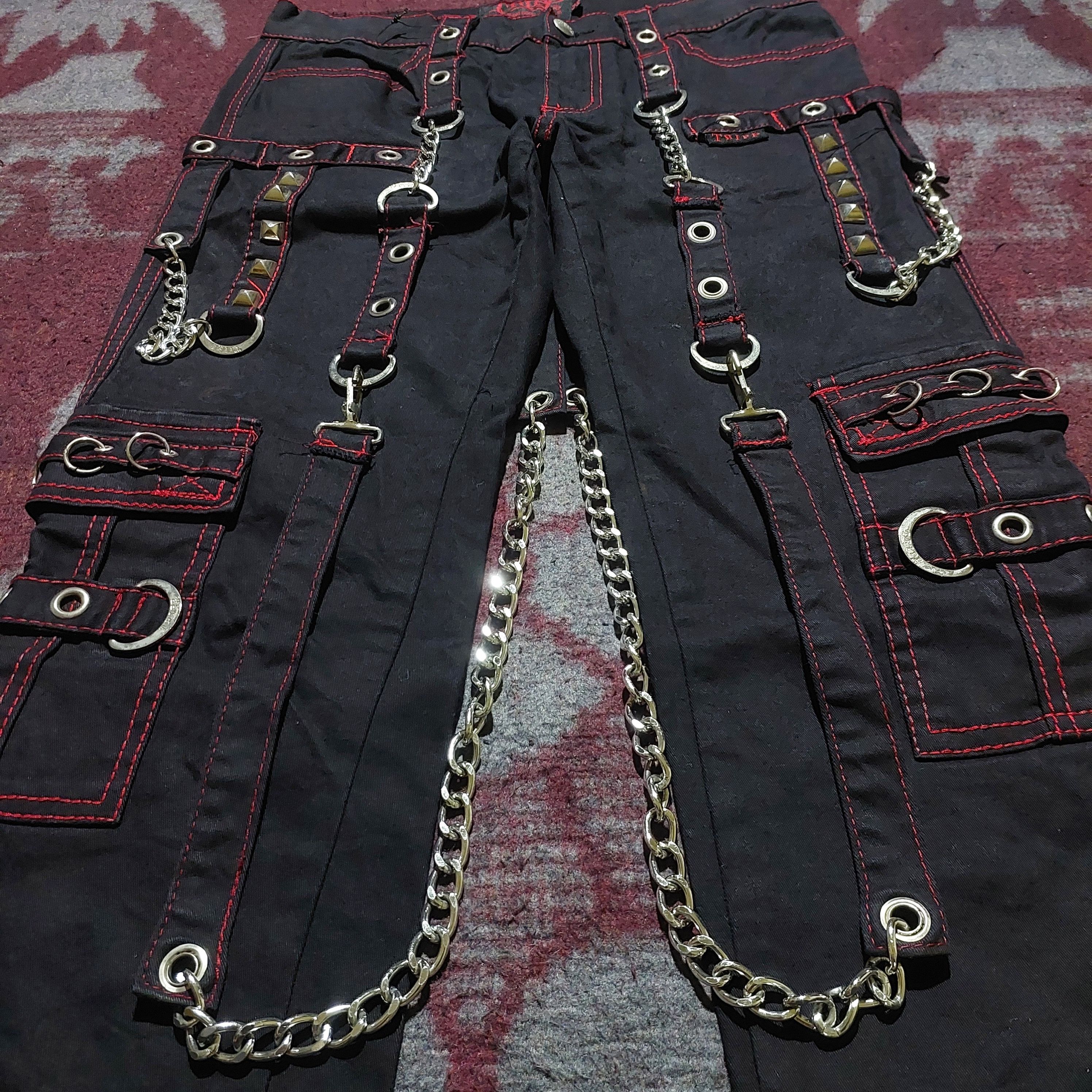 Tripp NYC Avant Garde Trip NYC X-Strap studded cargo Bondage Pants Size US 28 / EU 44 - 12 Thumbnail