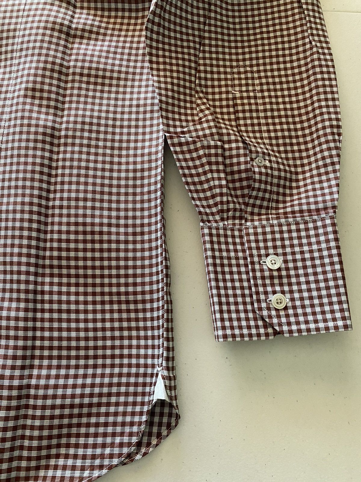 Tom Ford Tom Ford copper/silver gingham check shirt 17 43e Size US L / EU 52-54 / 3 - 5 Thumbnail