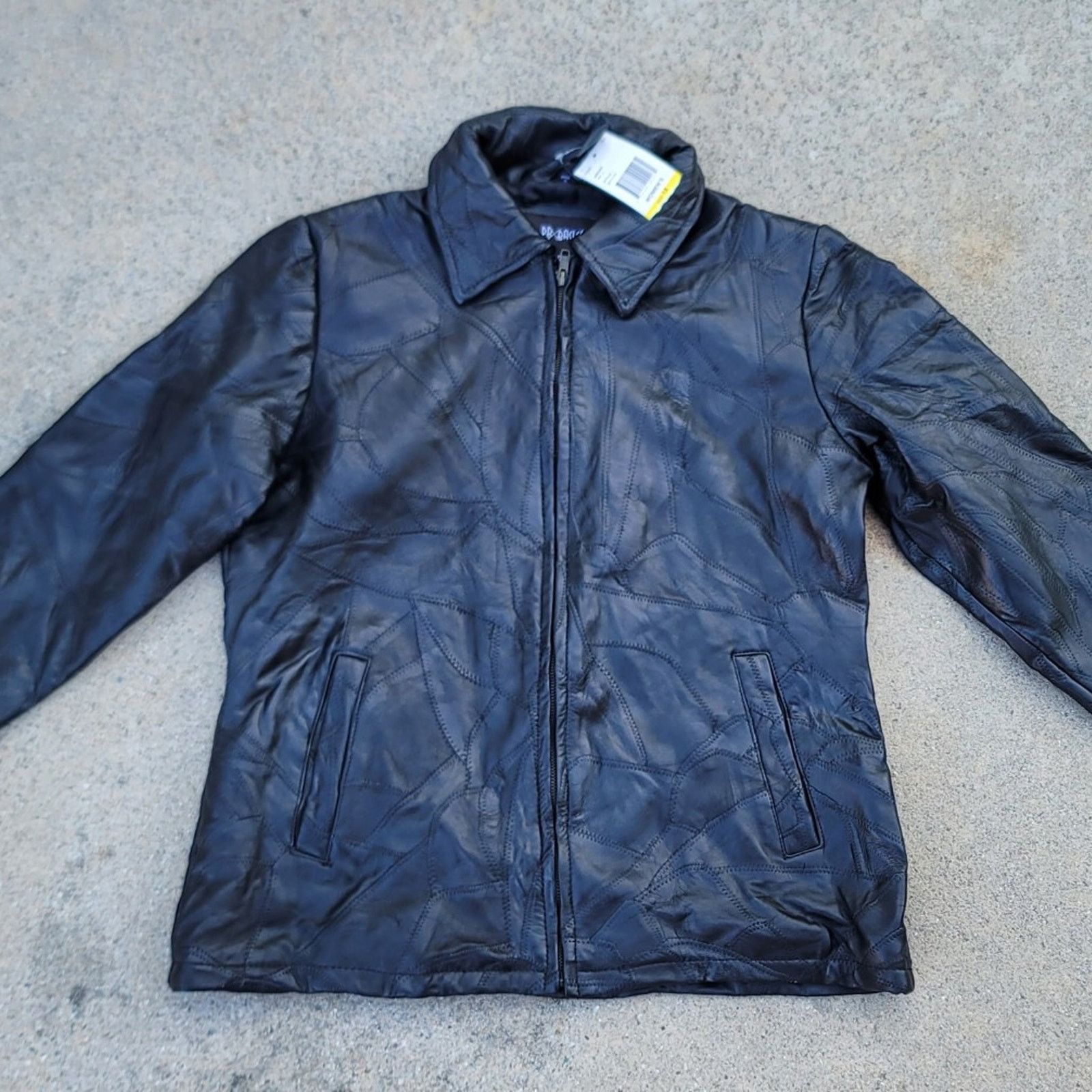 image of VTG Pb Basics Quilted Leather Jacket in Black, Women's