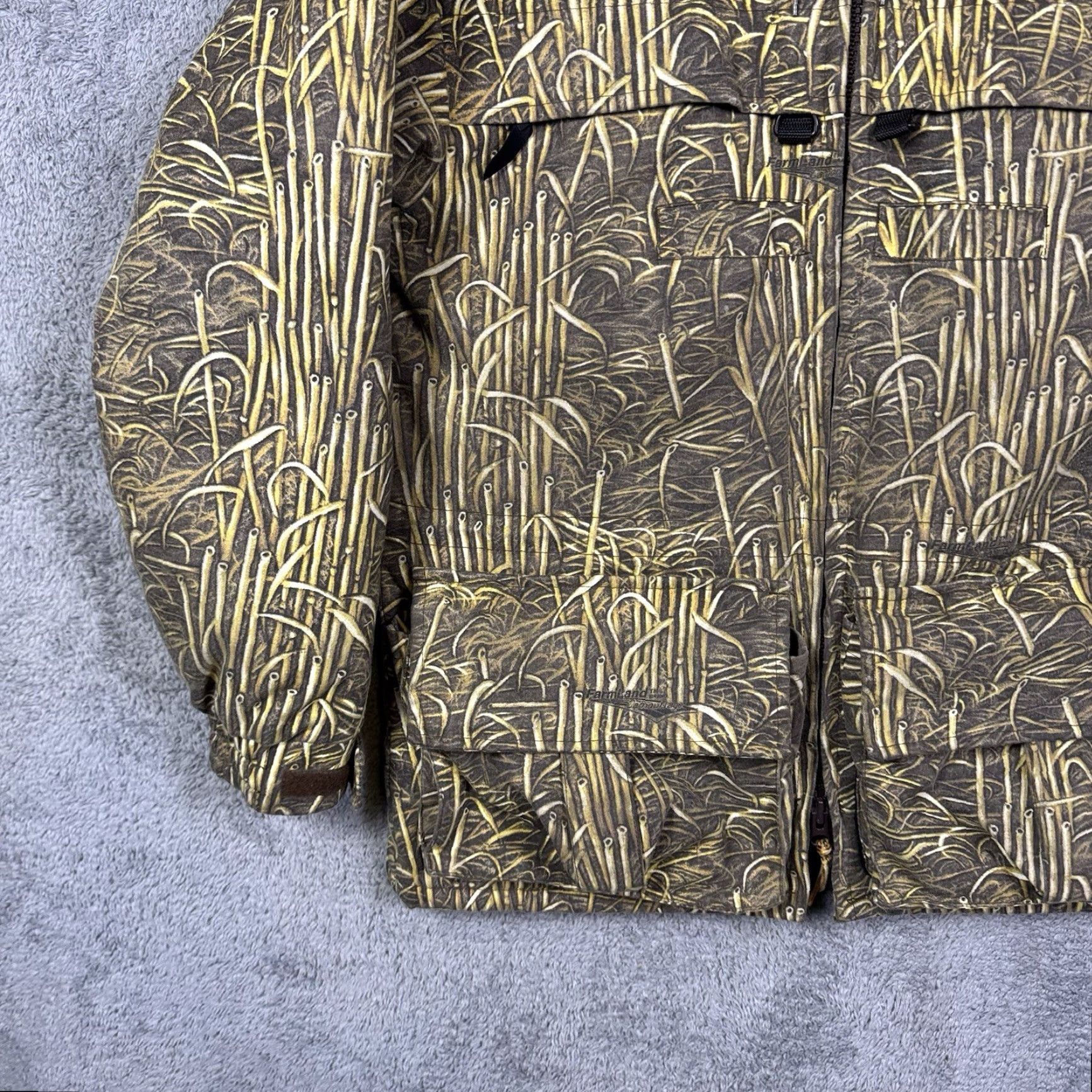Vintage VINTAGE Clark Outdoor Farmland Camouflage Jacket Mens M Hooded Parka Full Zip Quilted 90s USA Workwear Hunting Size US M / EU 48-50 / 2 - 2 Thumbnail