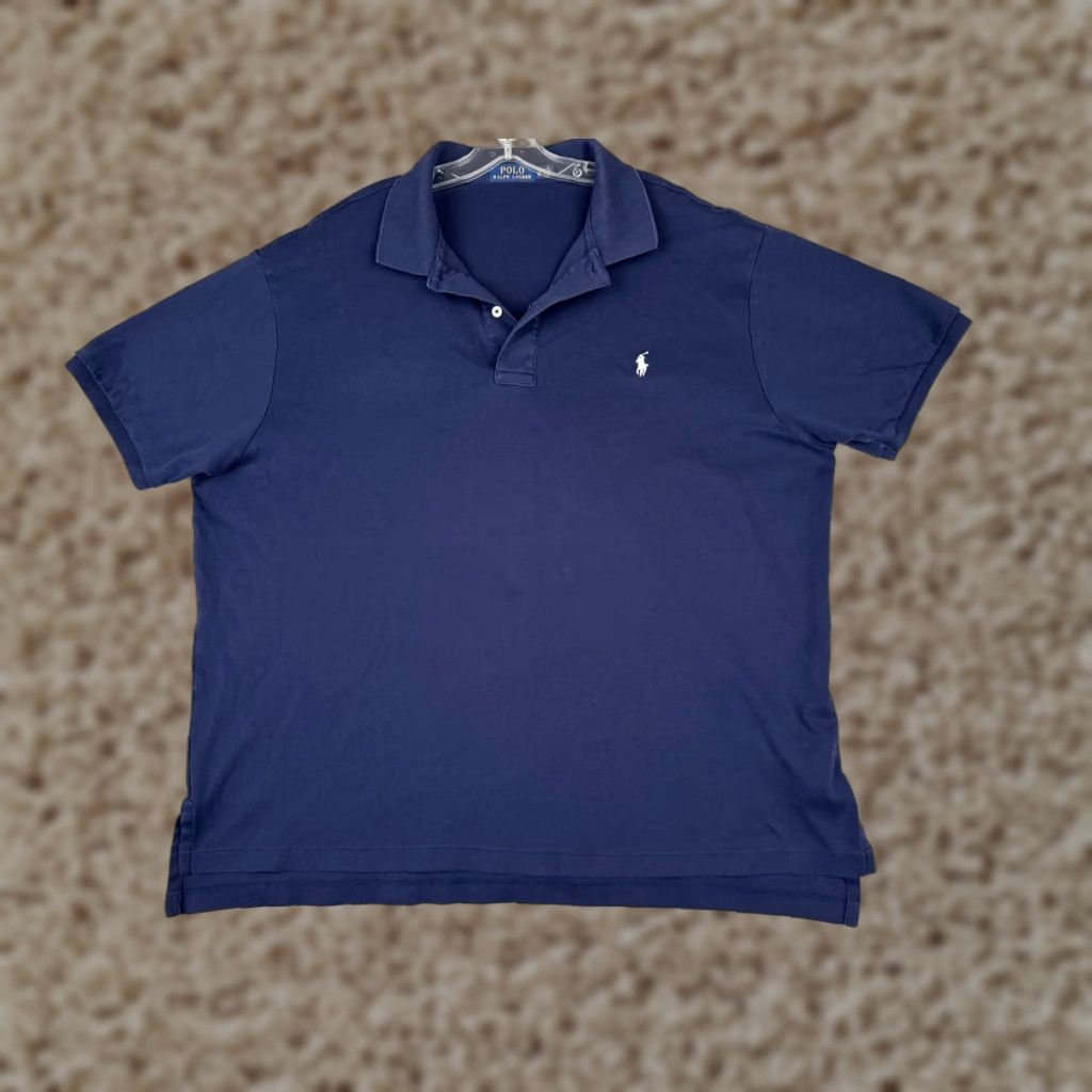 Polo Ralph Lauren Polo Ralph Lauren Shirt Adult 2XB Blue 100% Cotton Jersey Short Sleeve Mens Size US XXL / EU 58 / 5 - 1 Thumbnail