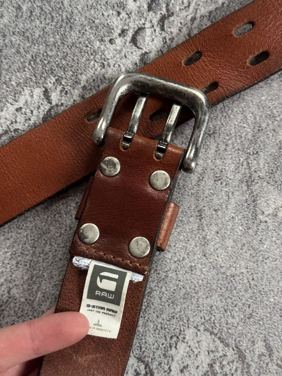 G-Star G star raw brown leather casual belt biker punk y2k Size ONE SIZE - 9 Thumbnail