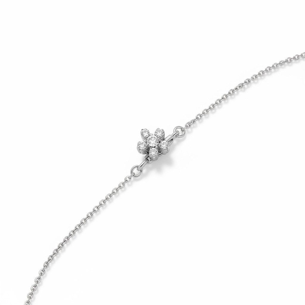 Other Eliot Danori Rhodium-Plated Flower Cubic Zirconia Necklace Size ONE SIZE - 3 Thumbnail
