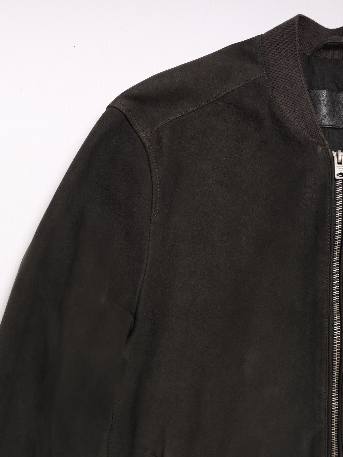 Allsaints Allsaints Suede Sheep Leather Jacket Stones Bomber Dark Gray Size US M / EU 48-50 / 2 - 7 Thumbnail