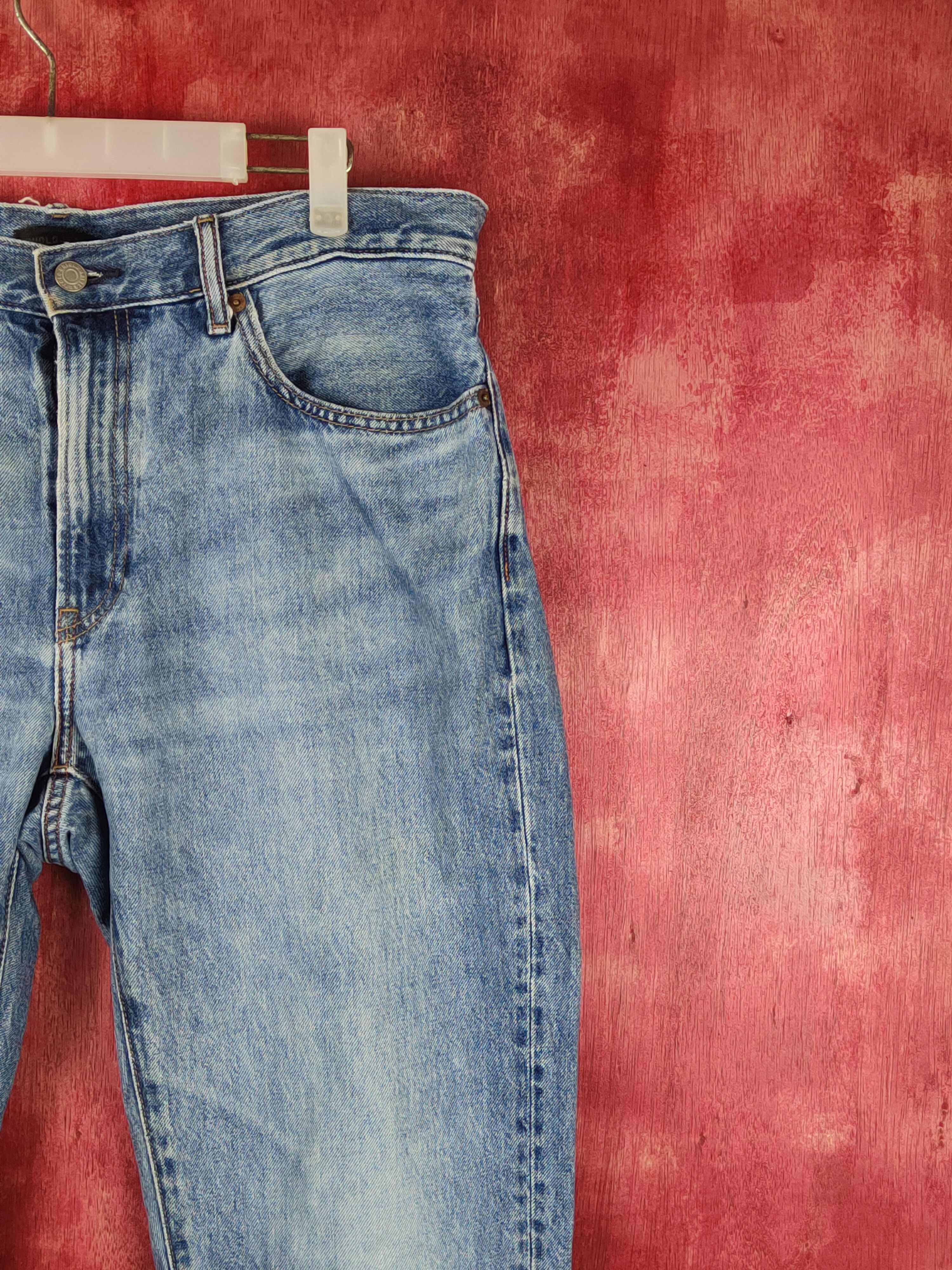Japanese Brand Uniqlo Blue Faded Distressed Ripped Jeans #S1661 Size US 34 / EU 50 - 5 Thumbnail