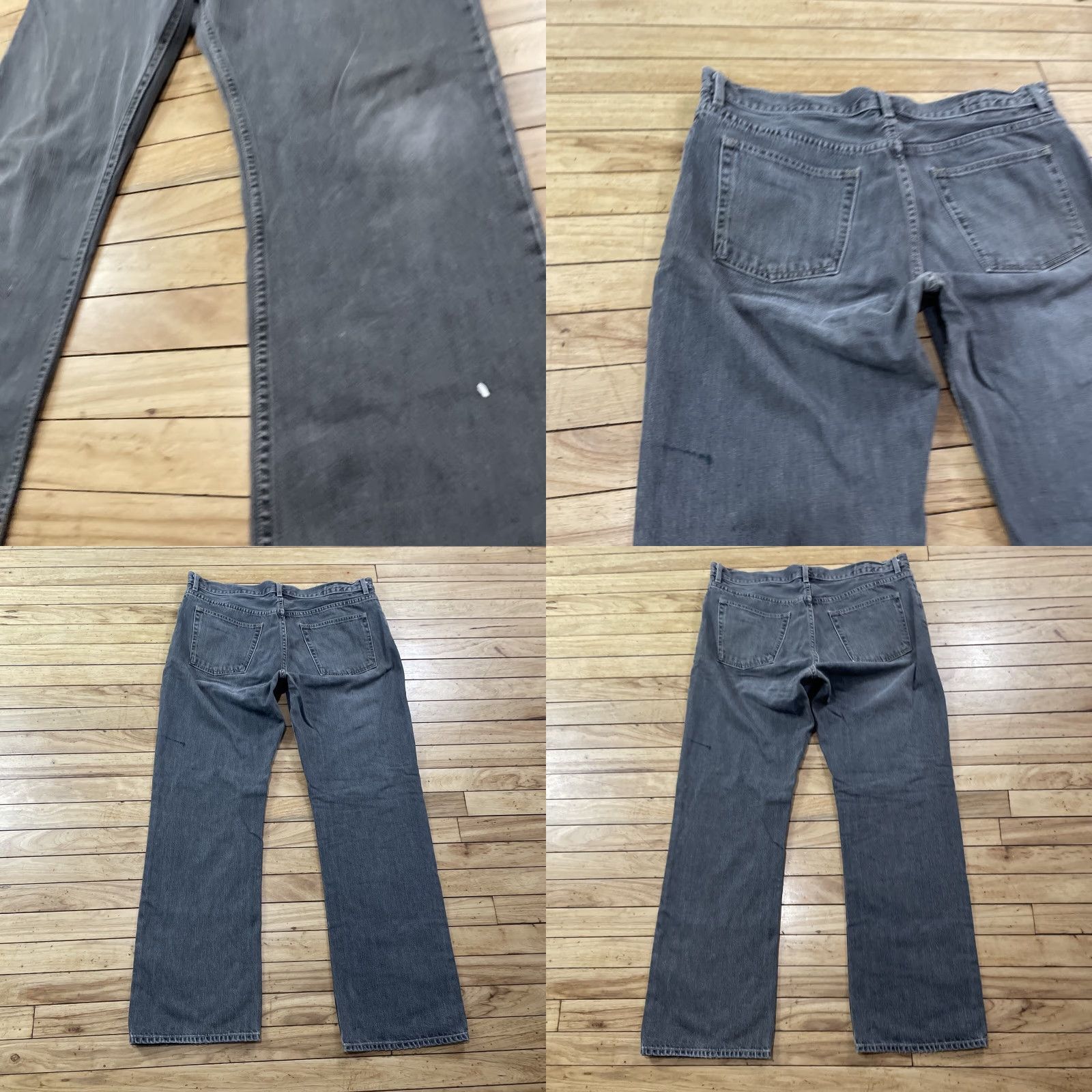 Banana Republic VINTAGE Banana Republic Jeans Men 35x32 Gray Straight Denim 2004 Y2k Paint Distressed 5-Pocket Band: Banana Republic Straight Leg Mens Regular stands Size US 35 - 9 Thumbnail