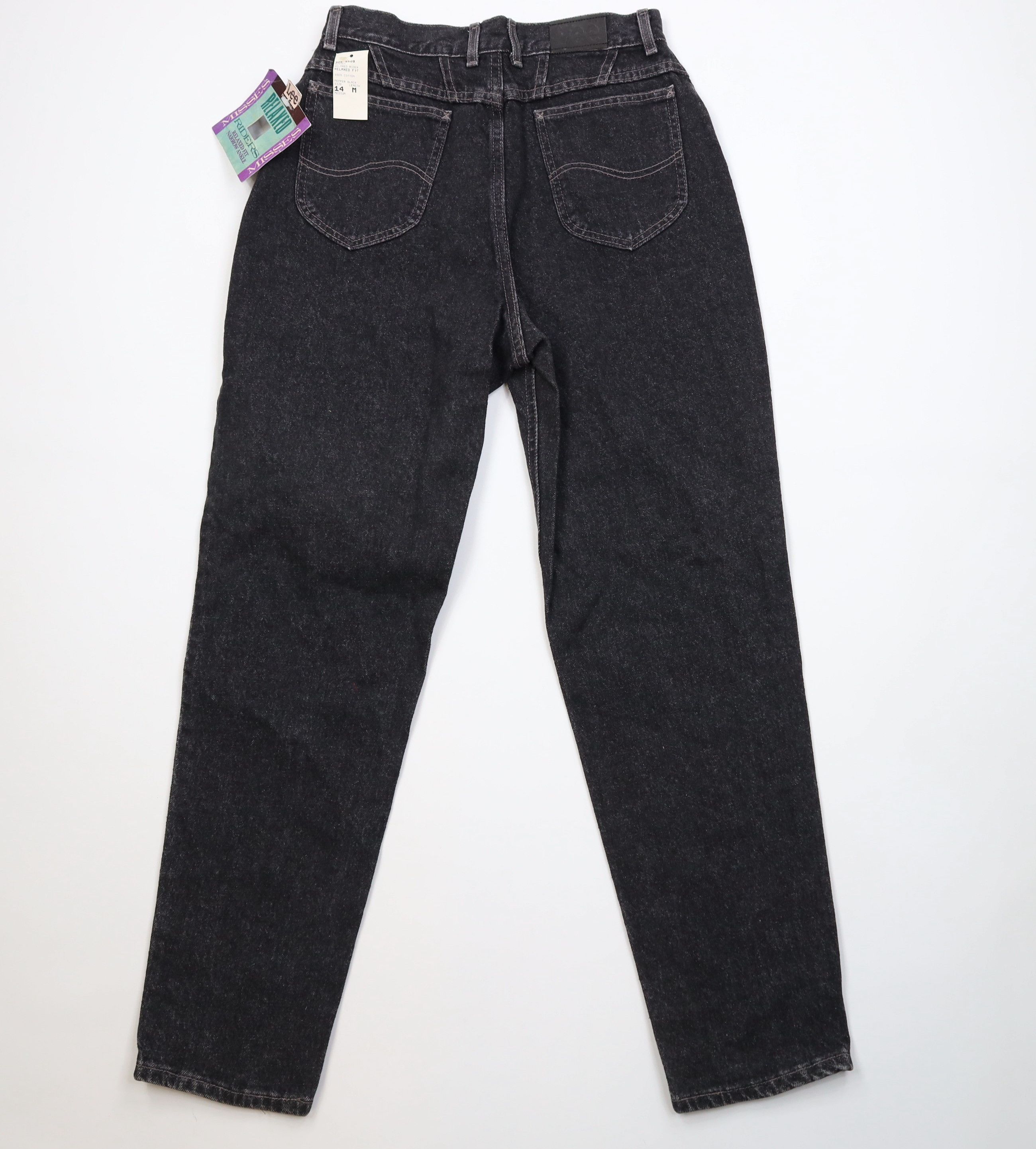 Lee Deadstock Vintage 90s Lee Fit Denim Jeans Black Pepper USA Size 36" / US 14 / IT 50 - 11 Thumbnail