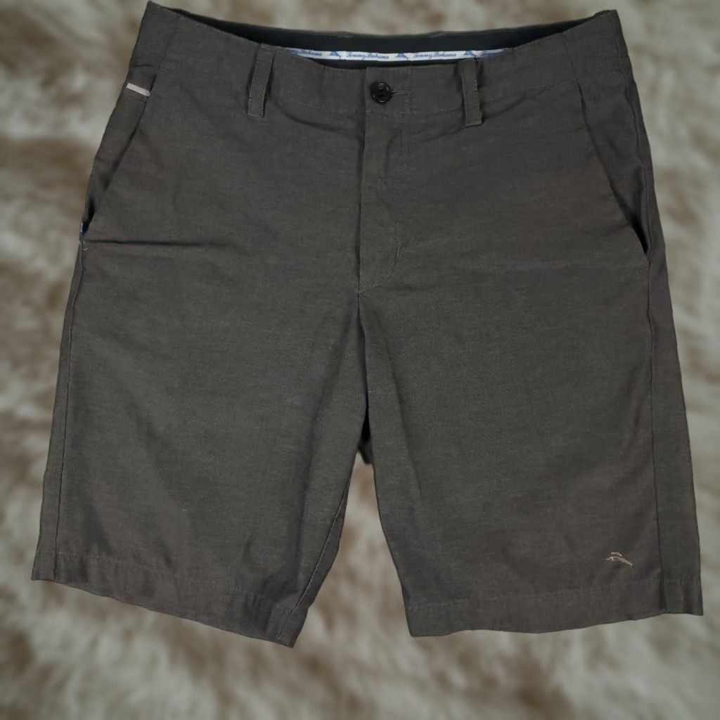 Tommy Bahama Tommy Bahama Shorts Mens 32 Gray Polyester Flat Front Chino Casual Size US 32 / EU 48 - 1 Thumbnail