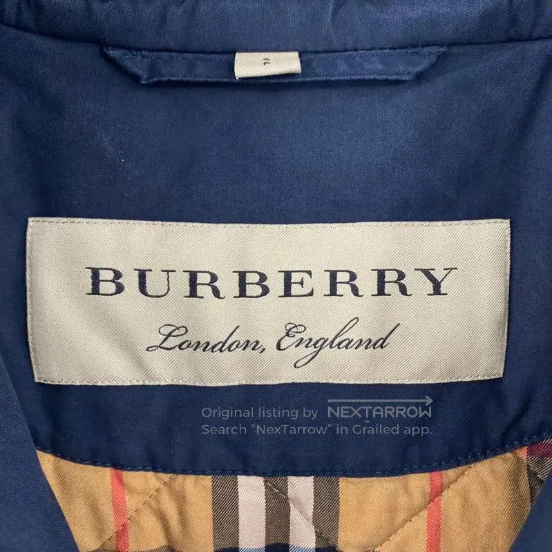 Burberry Burberry Winter Quilted Navy Blue Cotton Coat. Size S / US 4 / IT 40 - 3 Thumbnail