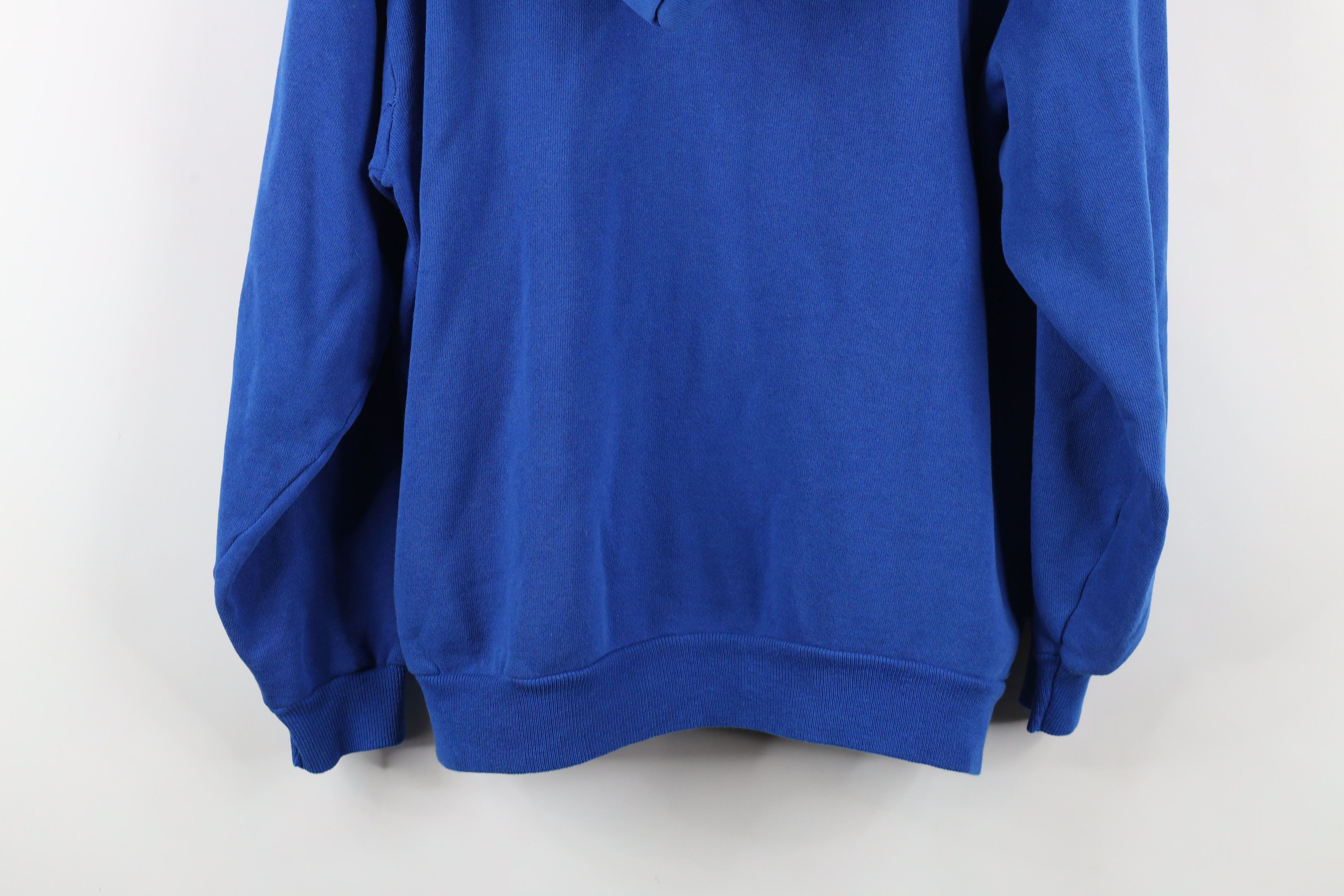 Hanes × Vintage Vintage 80s 90s Hanes Streetwear Full Zip Hoodie Royal USA Size US L / EU 52-54 / 3 - 12 Thumbnail