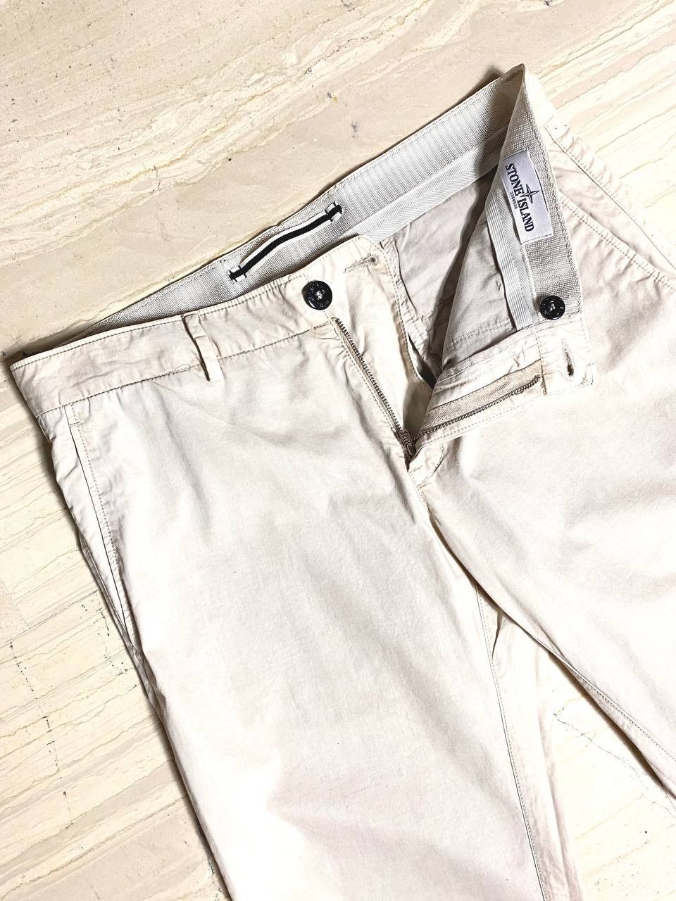 Stone Island Stone Island Logo Summer Chino Cotton Beige Pants Trousers Size US 33 - 5 Thumbnail
