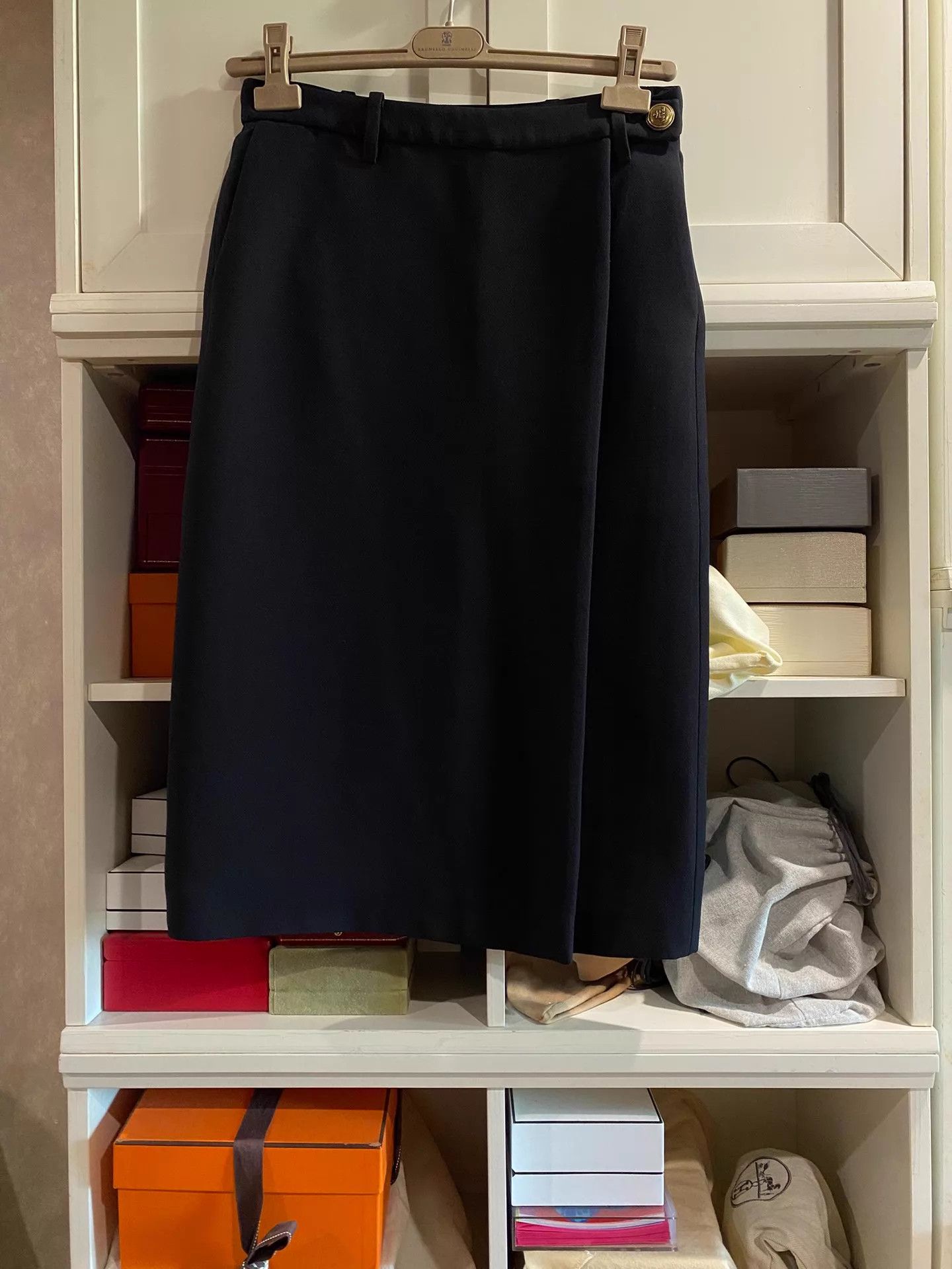 Prada Prada Wool & Silk One-Piece Skirt 40S Waist-Adjust Size 27" / US 4 / IT 40 - 1 Thumbnail