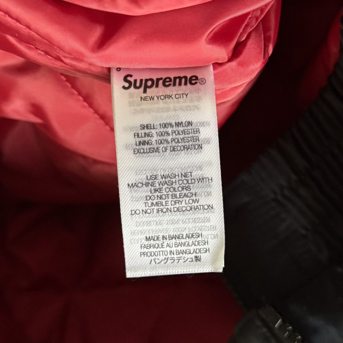 Supreme SALEM HALF ZIP STADIUM JACKET - BLACK/RED Size US S / EU 44-46 / 1 - 6 Thumbnail