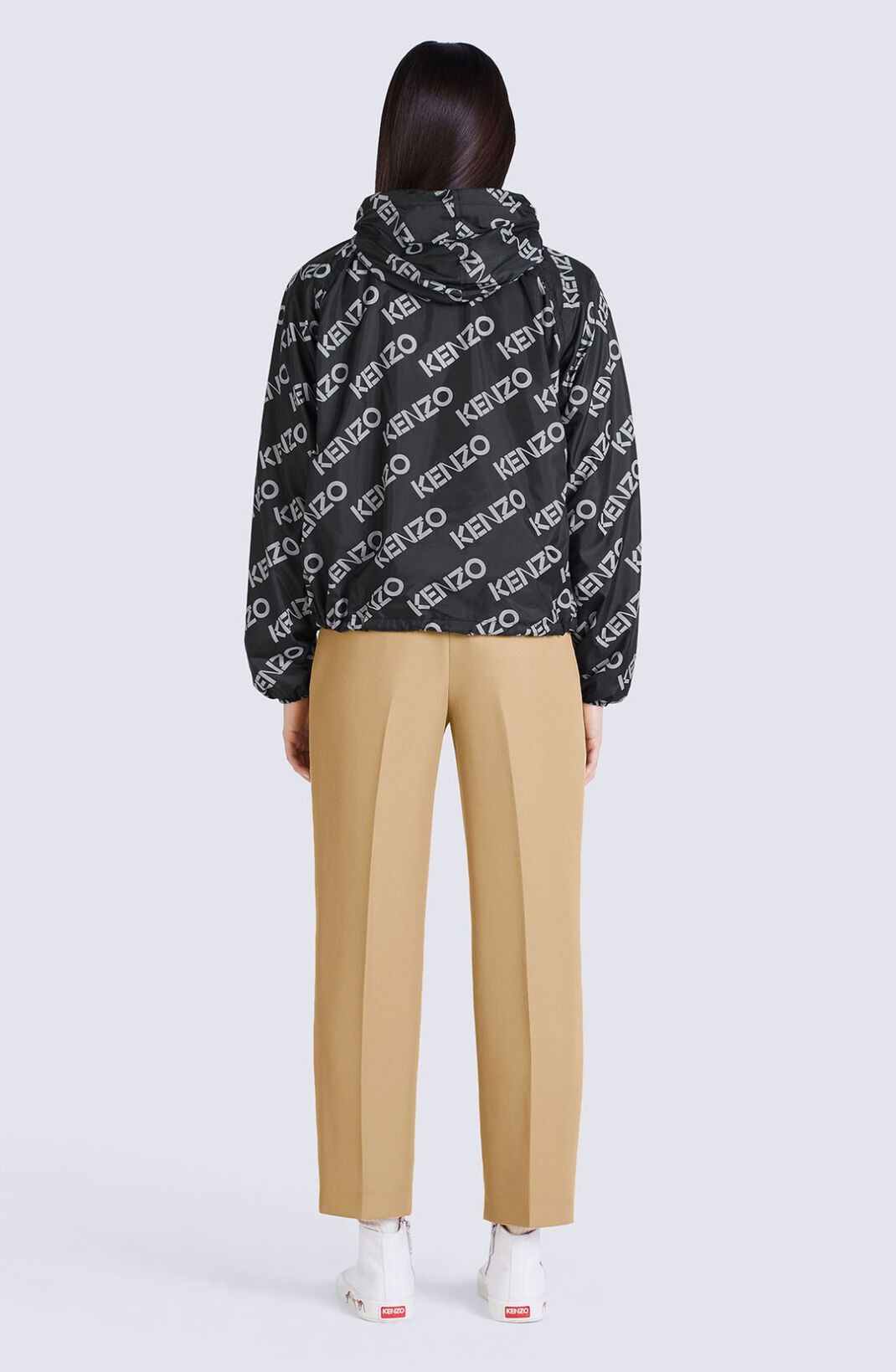 Kenzo o1y1025 Hooded Jacket in Lead/White Size M / US 6-8 / IT 42-44 - 4 Thumbnail