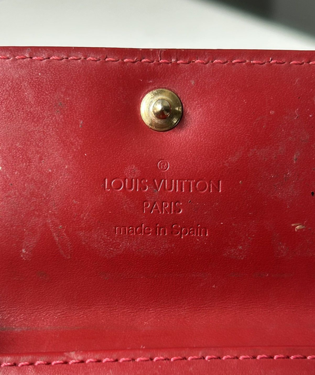 Louis Vuitton Louis Vuitton Red Vernis Leather Key Holder CA0098 Size ONE SIZE - 2 Thumbnail