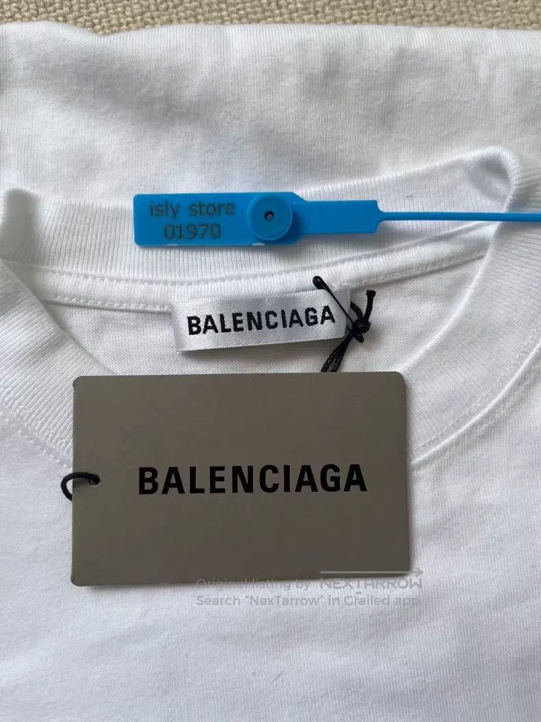 Balenciaga Balenciaga Plain Weave Cotton Crew Neck Short Sleeve T-Shi Size XS / US 0-2 / IT 36-38 - 4 Thumbnail
