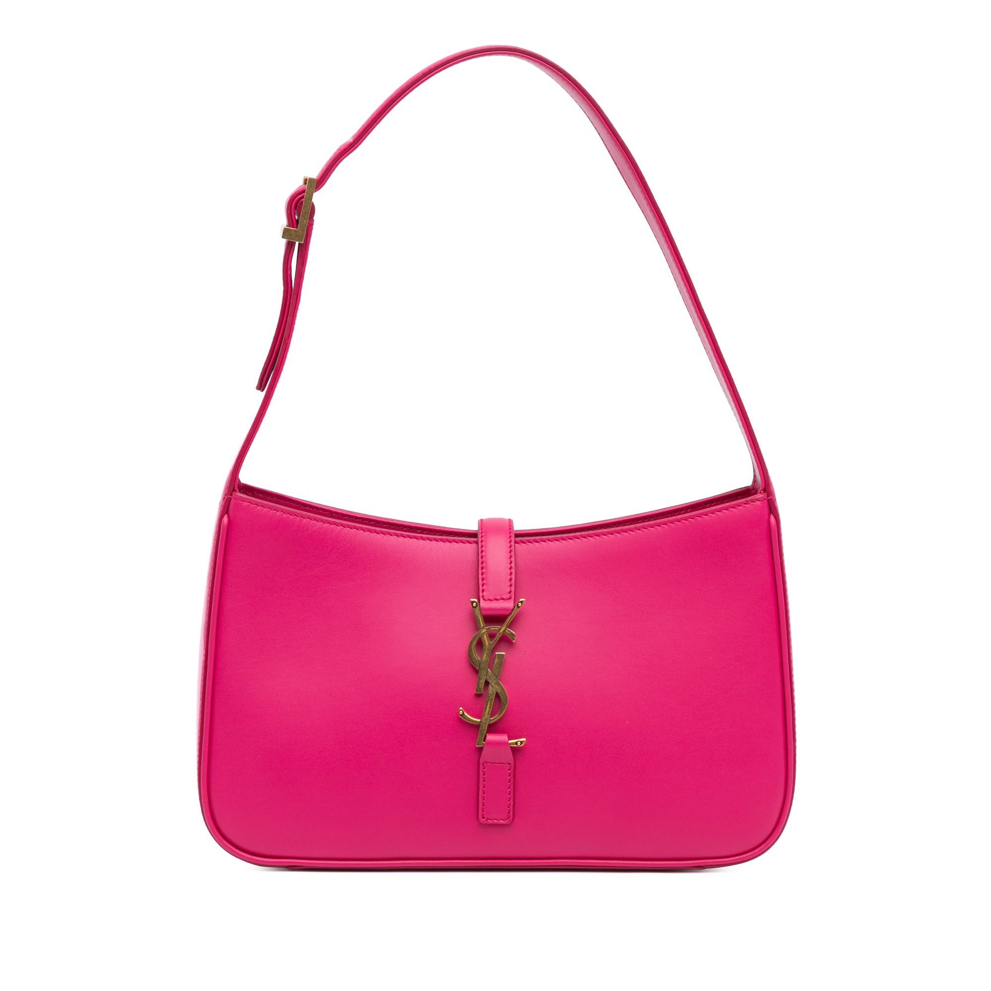 Saint Laurent Paris Saint Laurent Leather Le 5 a 7 Shoulder Bag Pink Size ONE SIZE - 1 Thumbnail