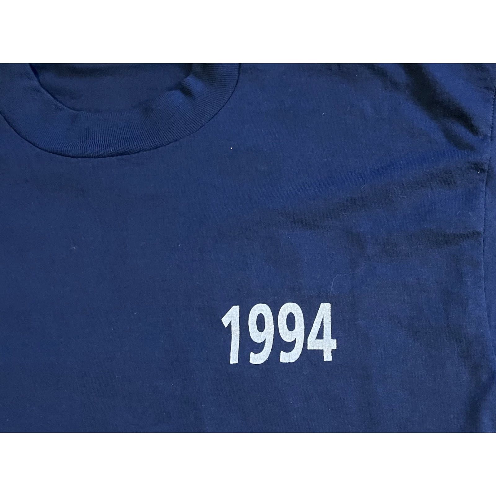 Fruit Of The Loom VINTAGE Camp Weitzel Lake Champlain 1994 Shirt Men’s Large Blue Single Stitch Size US L / EU 52-54 / 3 - 4 Thumbnail