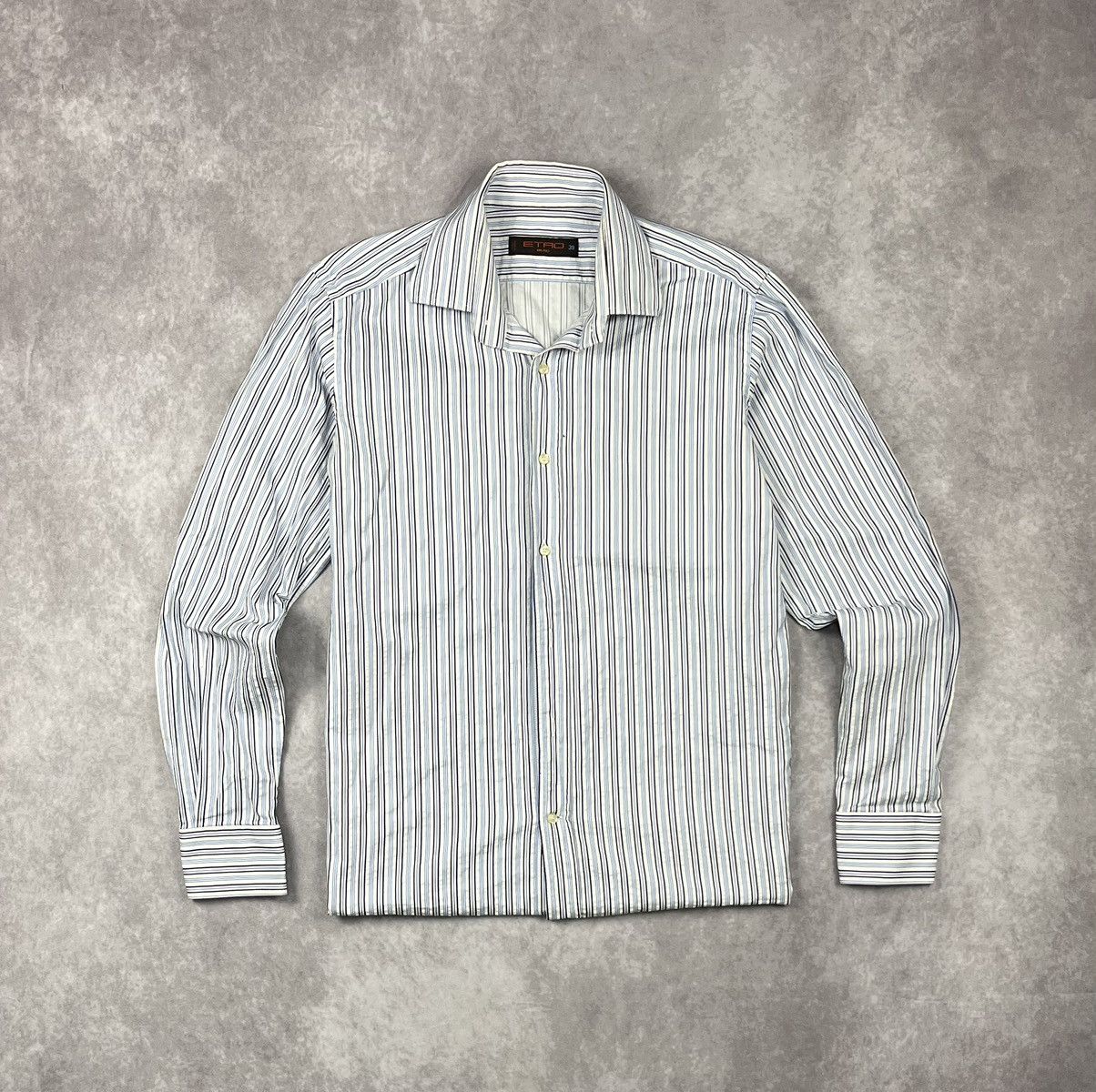 Etro ETRO Size 39 M Stripe Cotton Button Up Long Sleeve Shirt Size US M / EU 48-50 / 2 - 1 Thumbnail