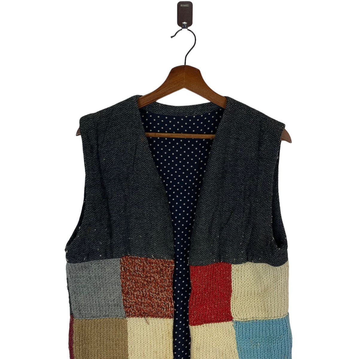 Designer × Vintage VINTAGE PATCH WORK VEST WOOL KNIT Size US M / EU 48-50 / 2 - 4 Thumbnail