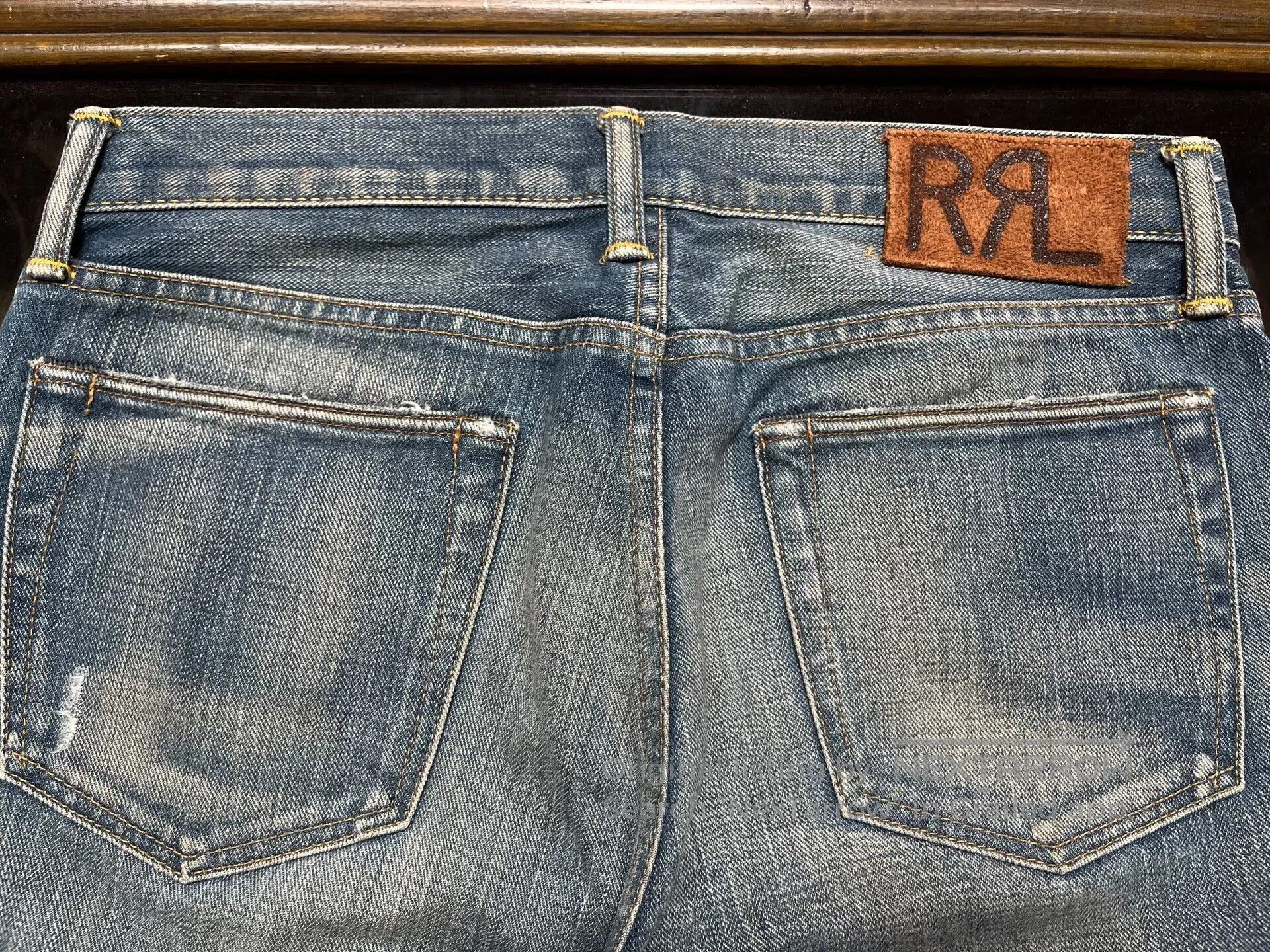 RRL Ralph Lauren distressed vintage wash jeans by rrl. Size US 30 / EU 46 - 7 Thumbnail