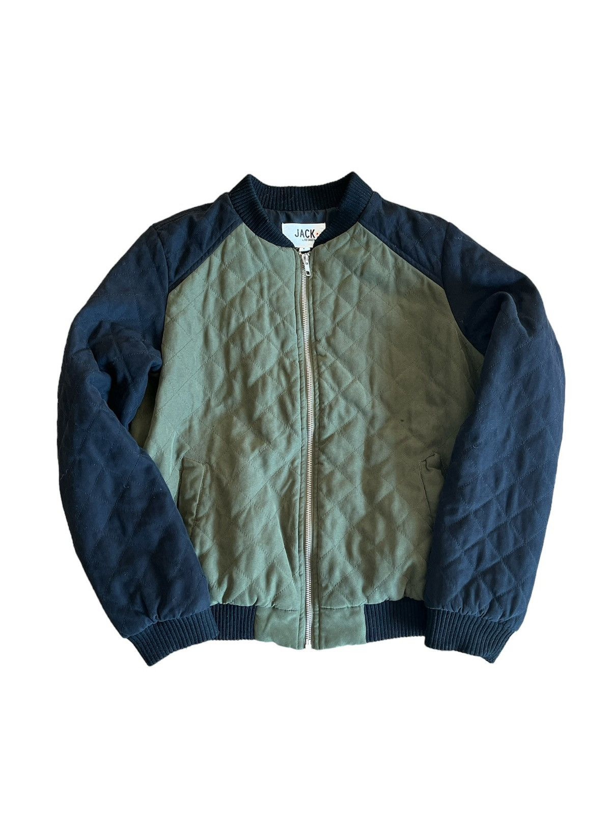 Japanese Brand × Vintage Green Quilted Bomber Jacket Size US S / EU 44-46 / 1 - 1 Thumbnail