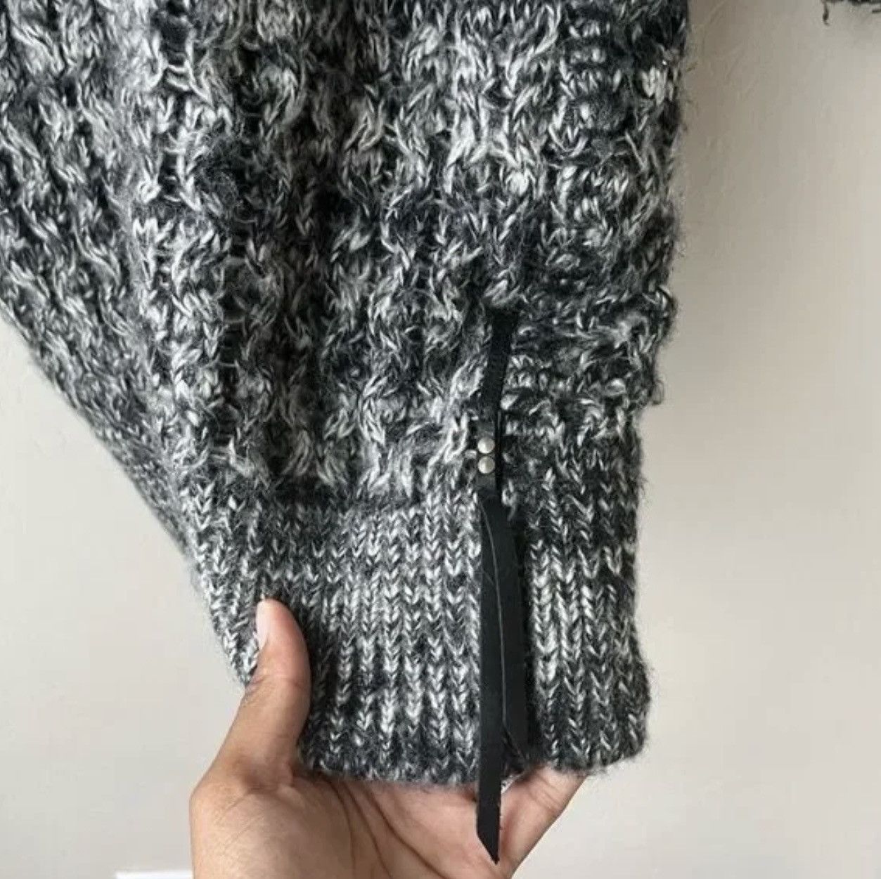 KMRii KMRii Black White Marled Knit Long Size US S / EU 44-46 / 1 - 7 Thumbnail