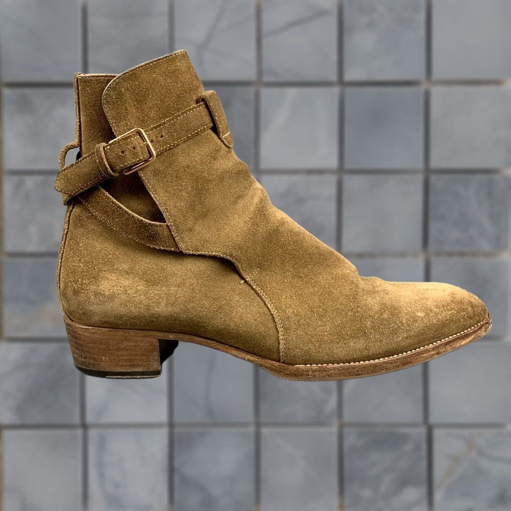 Yves Saint Laurent SAINT LAURENT Tan Leather Ankle Boots Size 7 Size US 6 / EU 39 - 1 Thumbnail